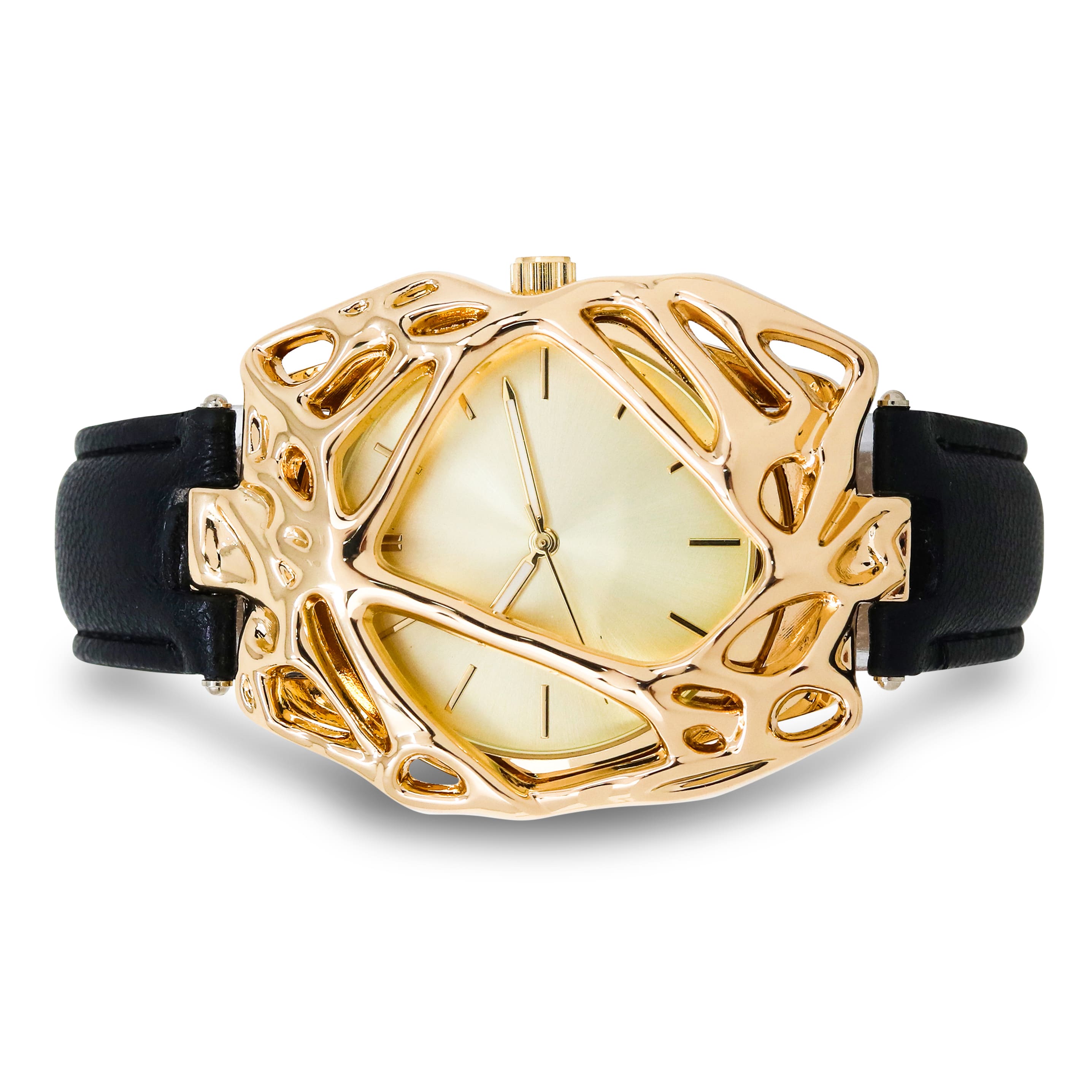 Men’s 40mm Spider Web Watch - Leather Band, Quartz Movement