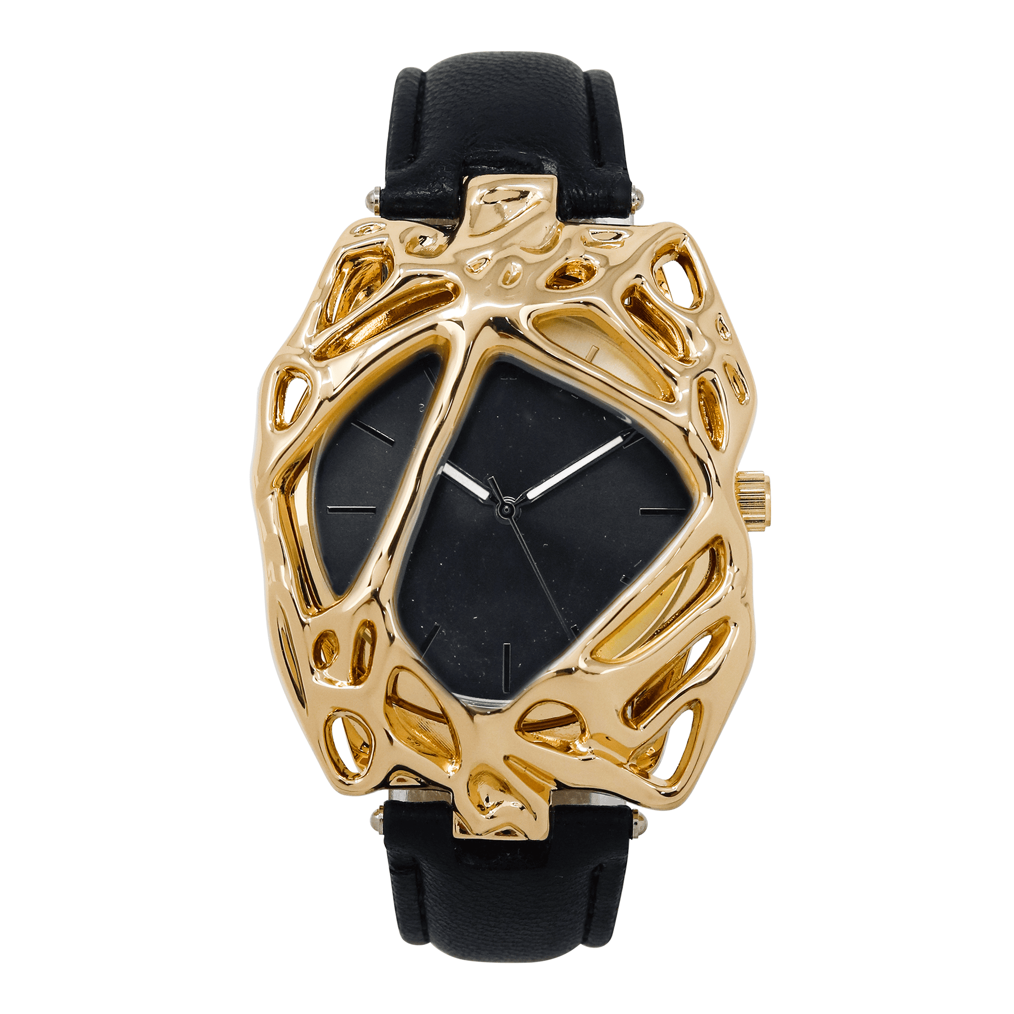 Men’s 40mm Spider Web Watch - Leather Band, Quartz Movement