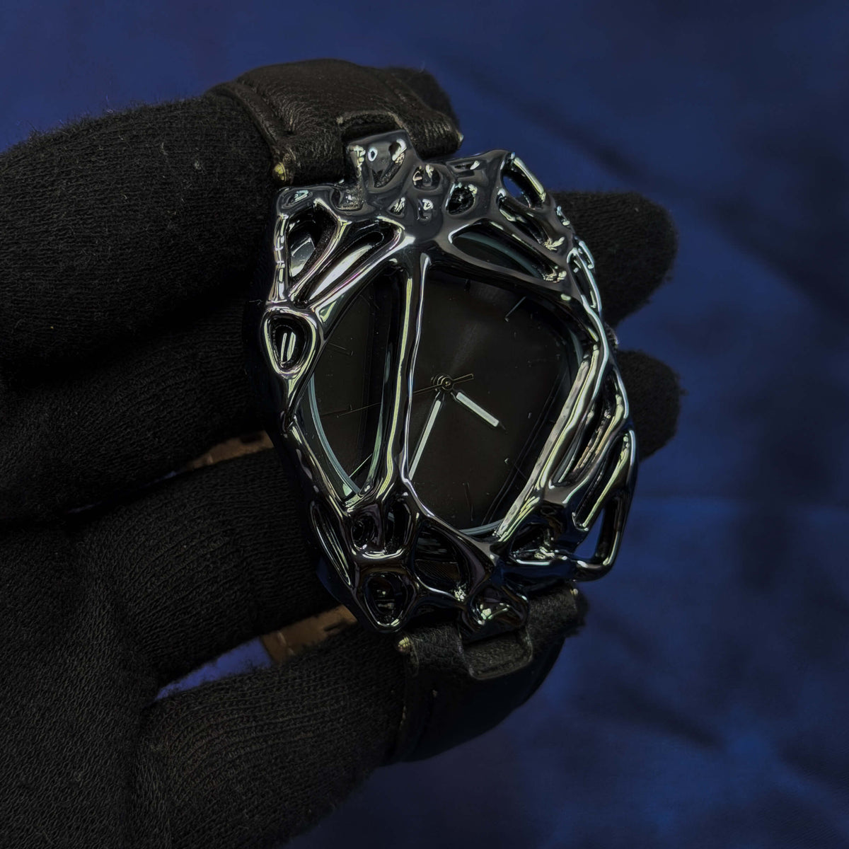 Men’s 40mm Spider Web Watch - Leather Band, Quartz Movement