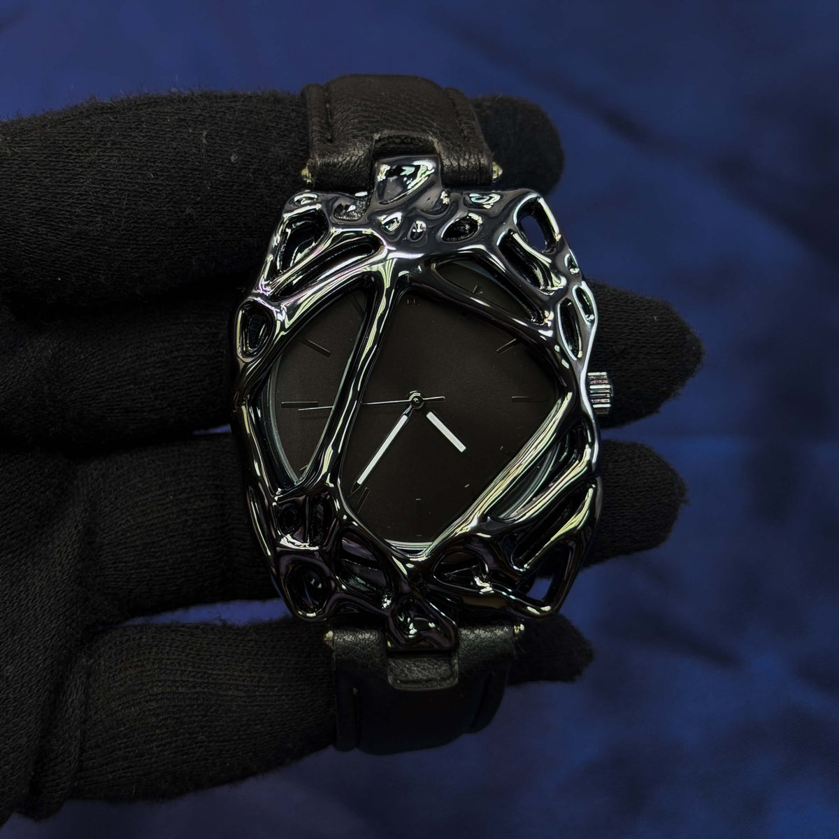 Men’s 40mm Spider Web Watch - Leather Band, Quartz Movement