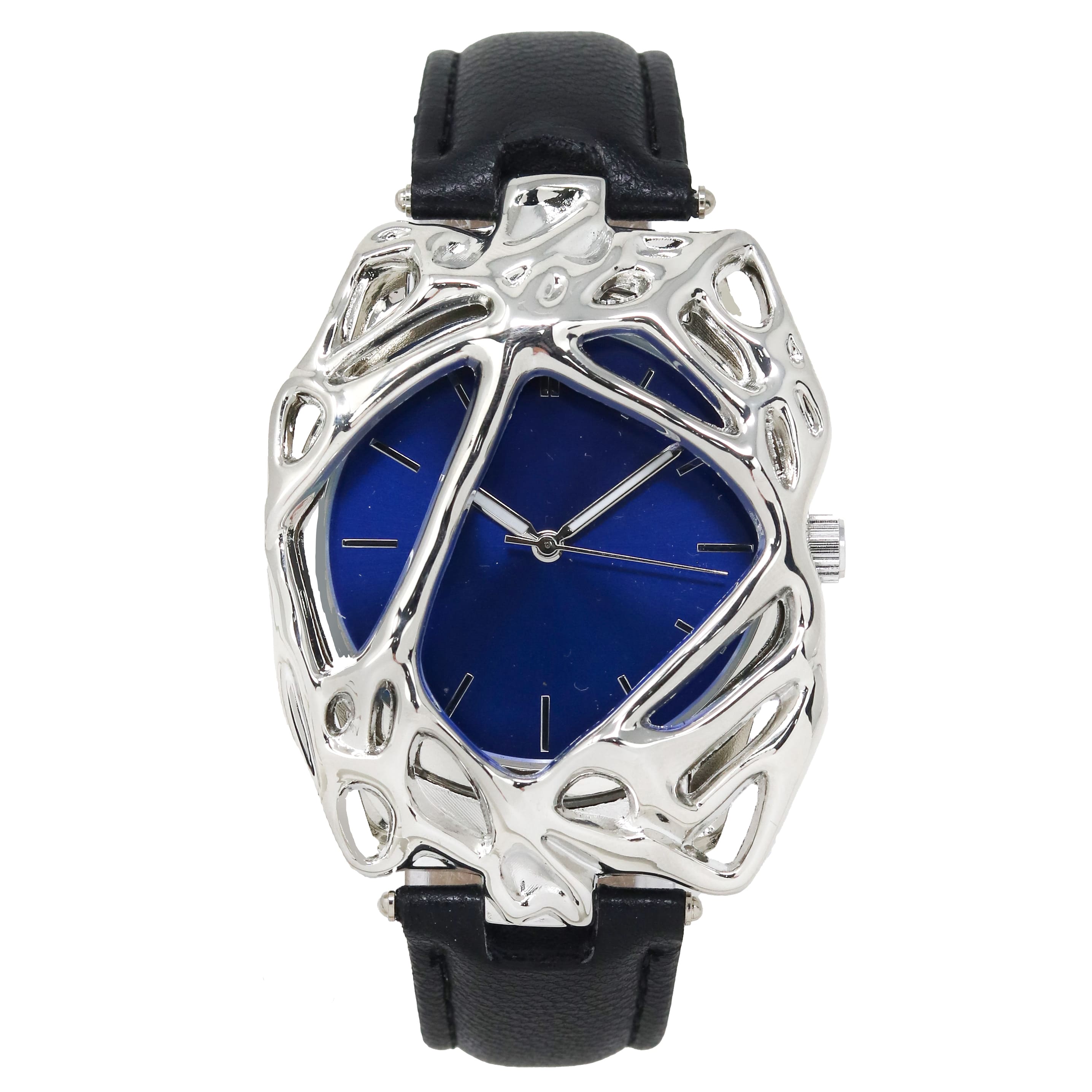 Men’s 40mm Spider Web Watch - Leather Band, Quartz Movement