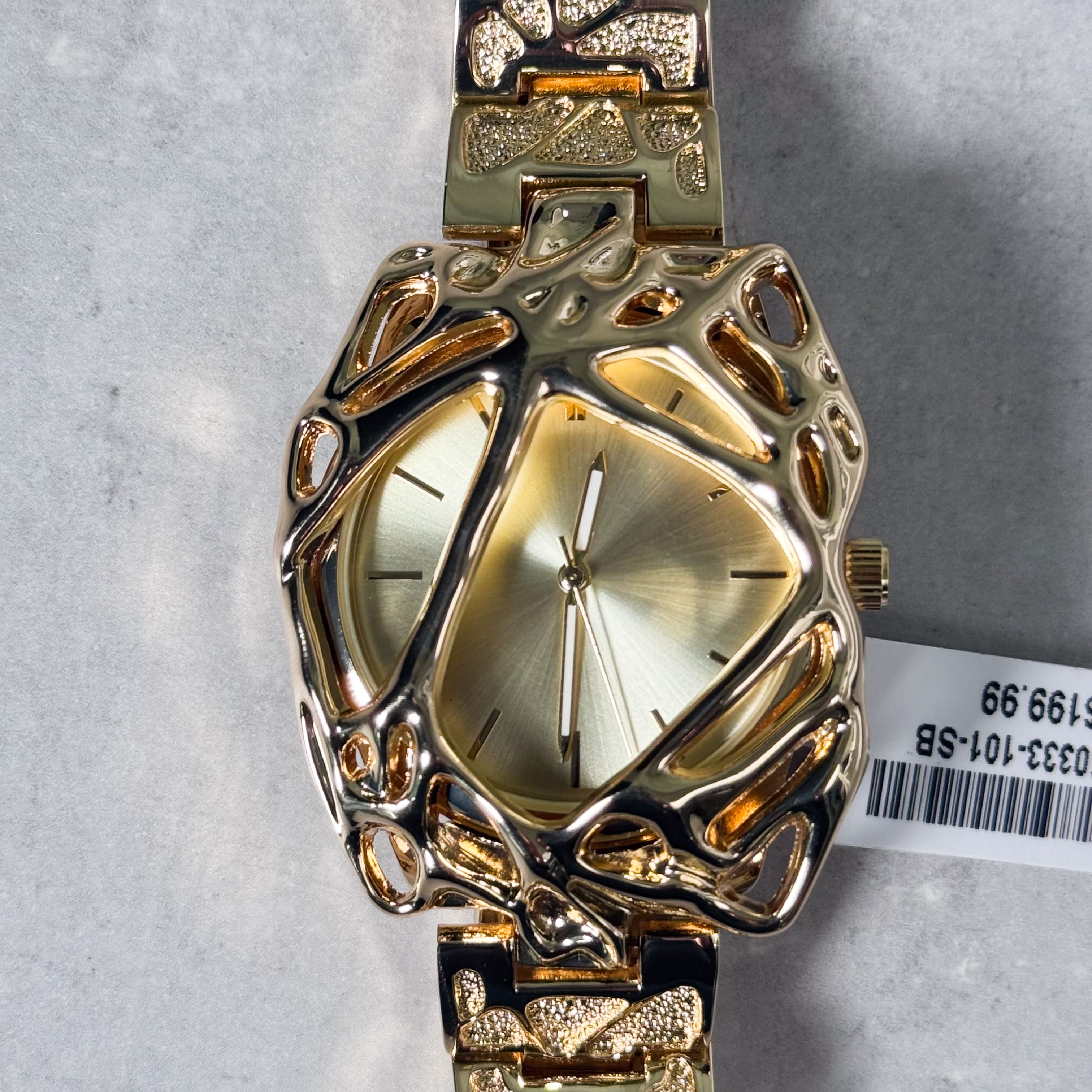 Men’s 40mm Spider Web Watch - Metal Band, Quartz Movement