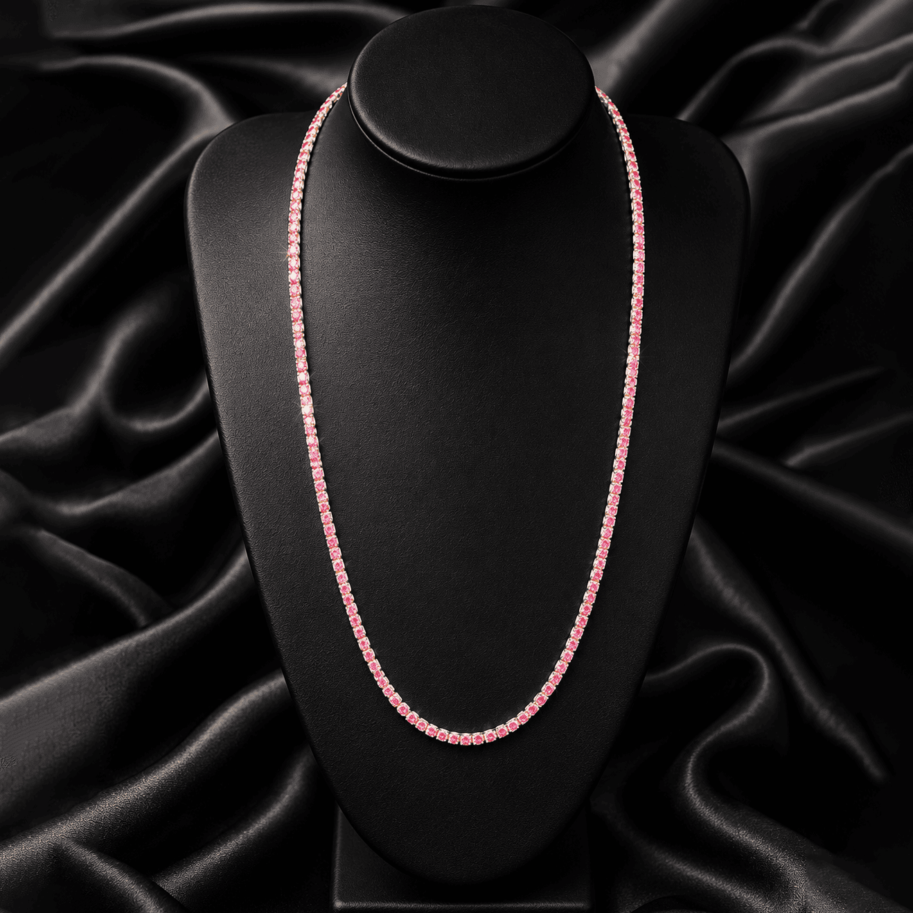 3mm 17.20ct Moissanite Tennis Chain in Premium Sterling Silver - 22 inches