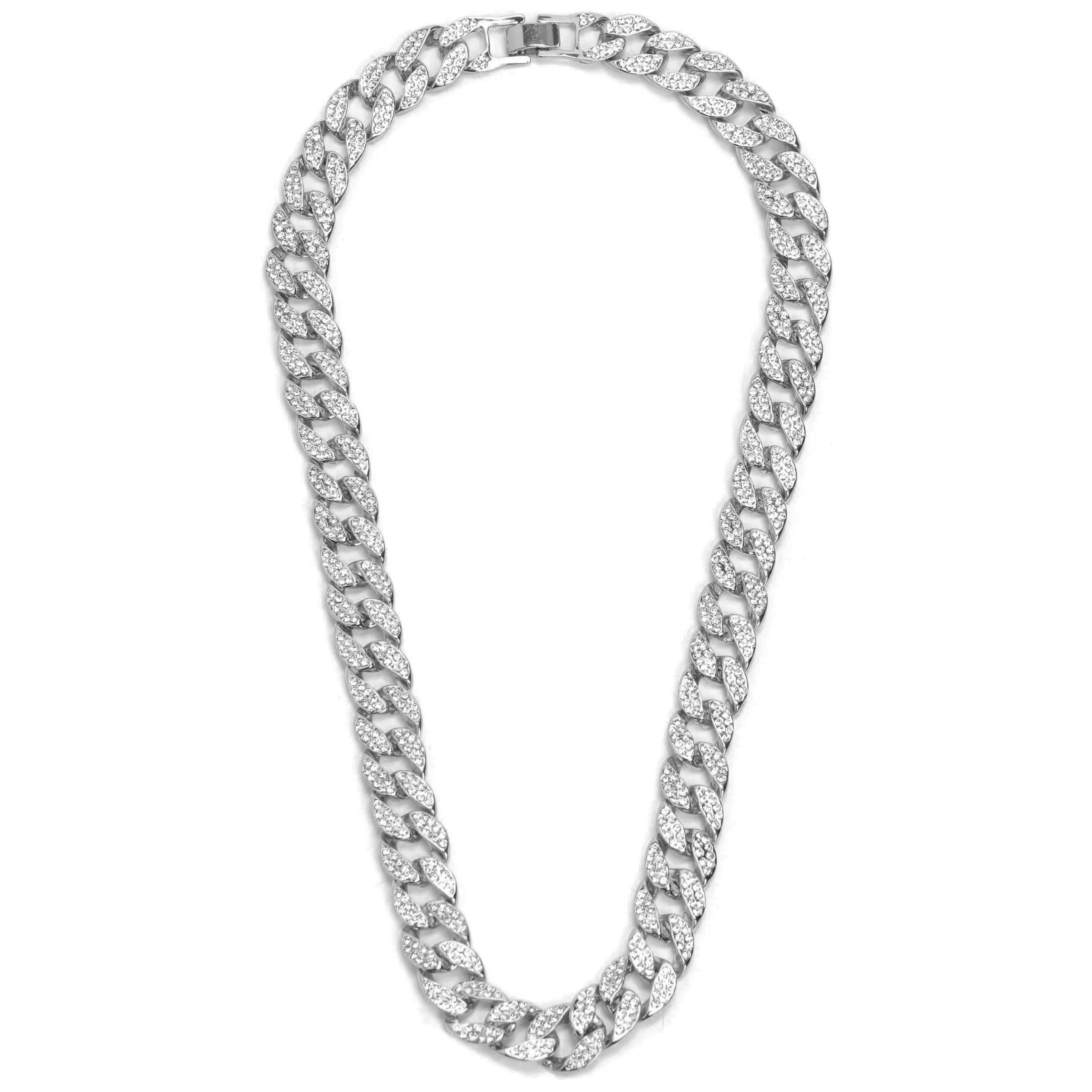 Men's 41mm Iced Out Tonneau Watch, Cuban Chain & Bracelet Set
