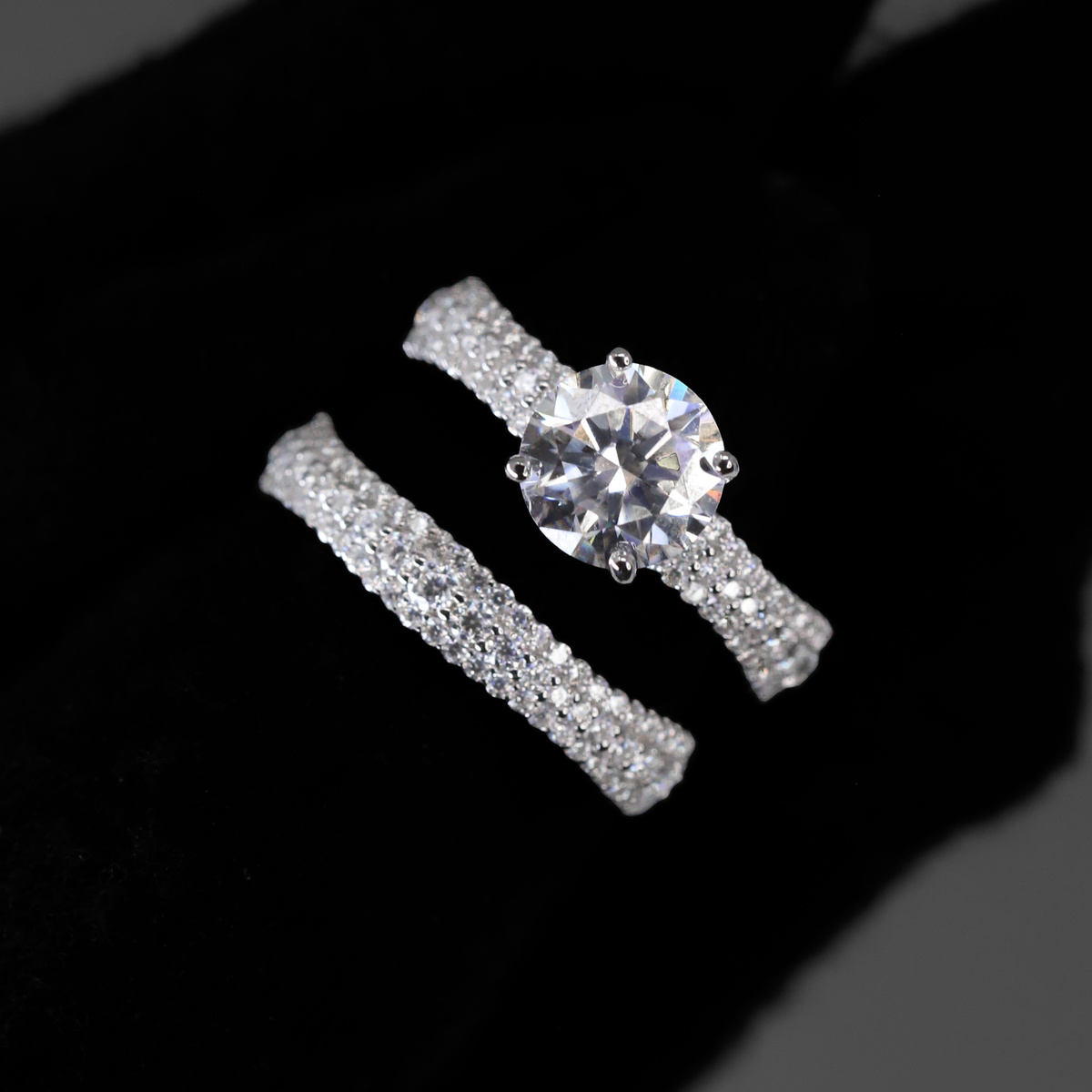 8mm Iced Out 2 Piece, 3.5CT Moissanite Jewelry Set in Premium Sterling Silver