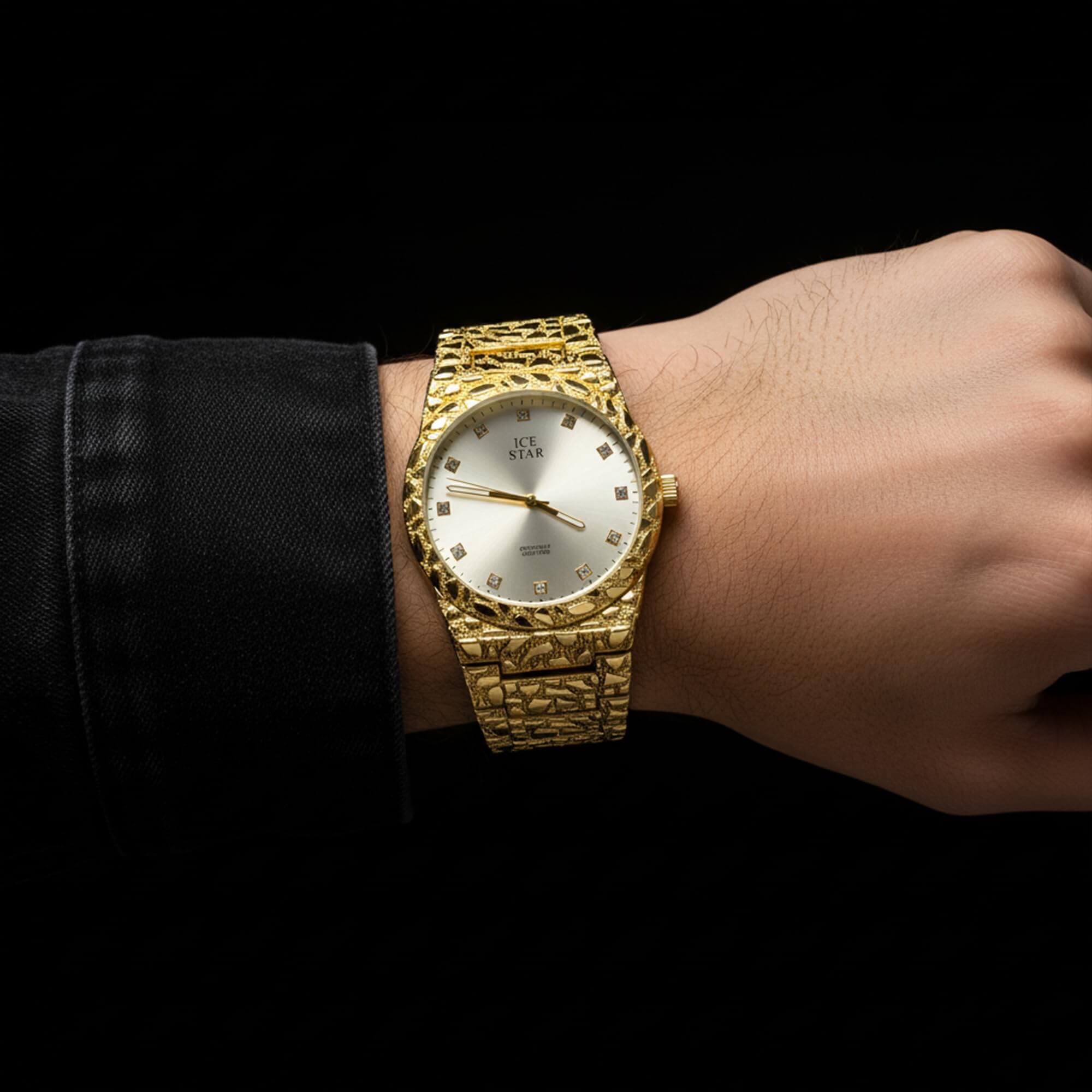 Men’s 45mm Nugget Watch - Metal Band, Quartz Movement