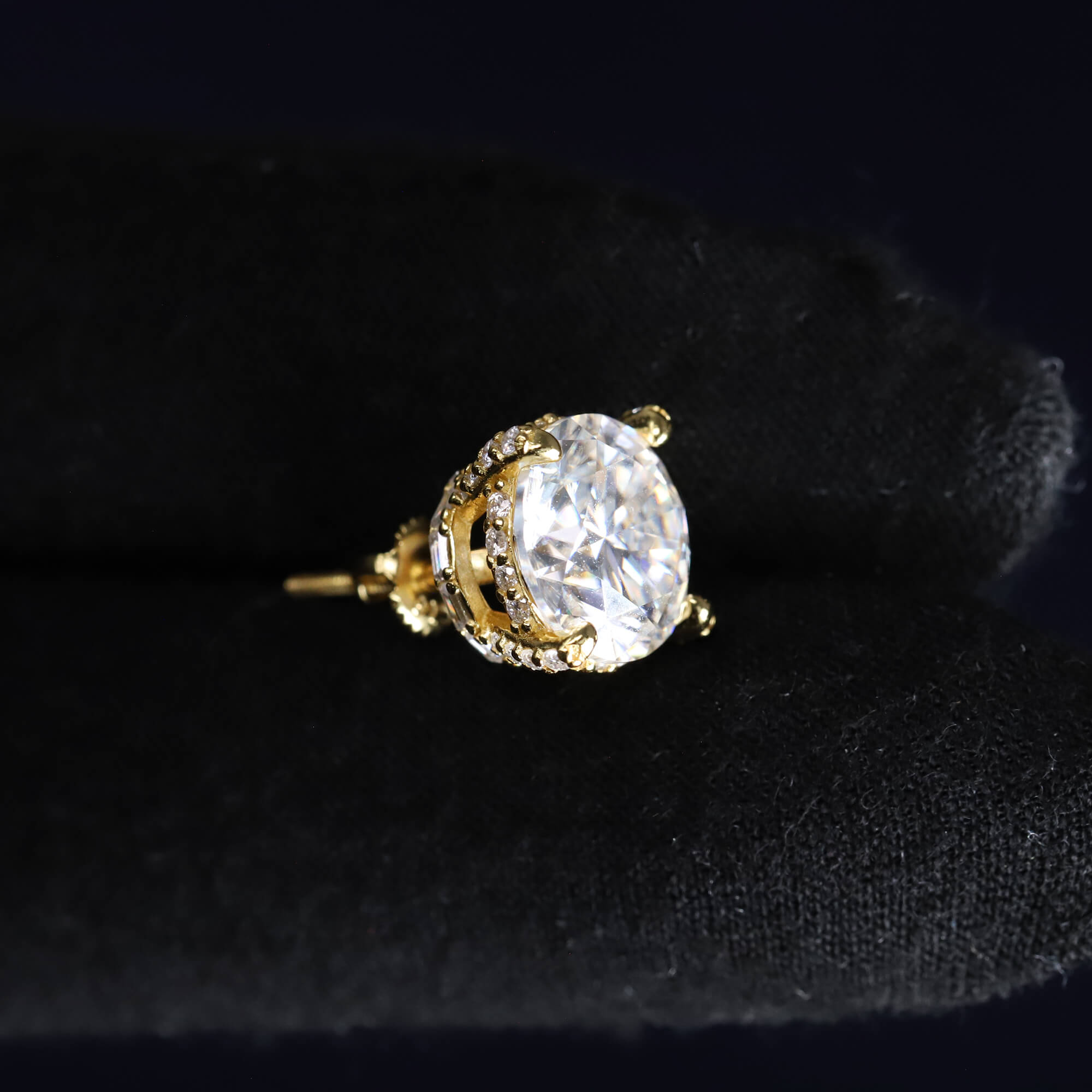 10mm Moissanite Round Earrings in Premium Sterling Silver
