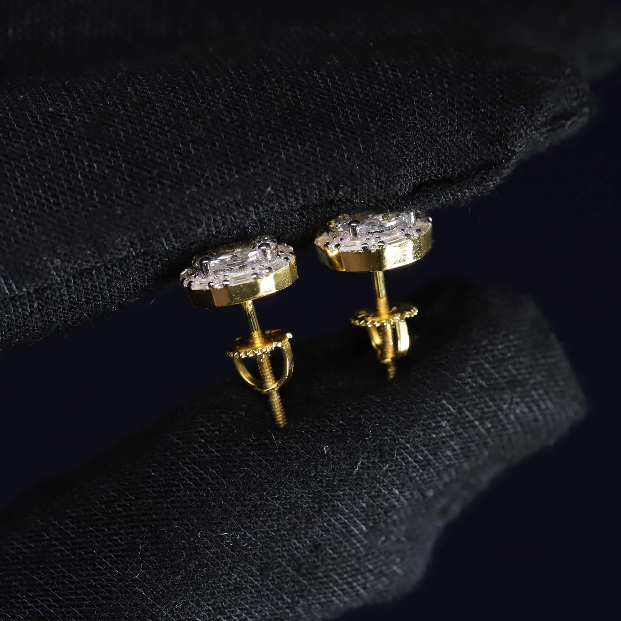 8mm Moissanite Cluster Earrings in Premium Sterling Silver