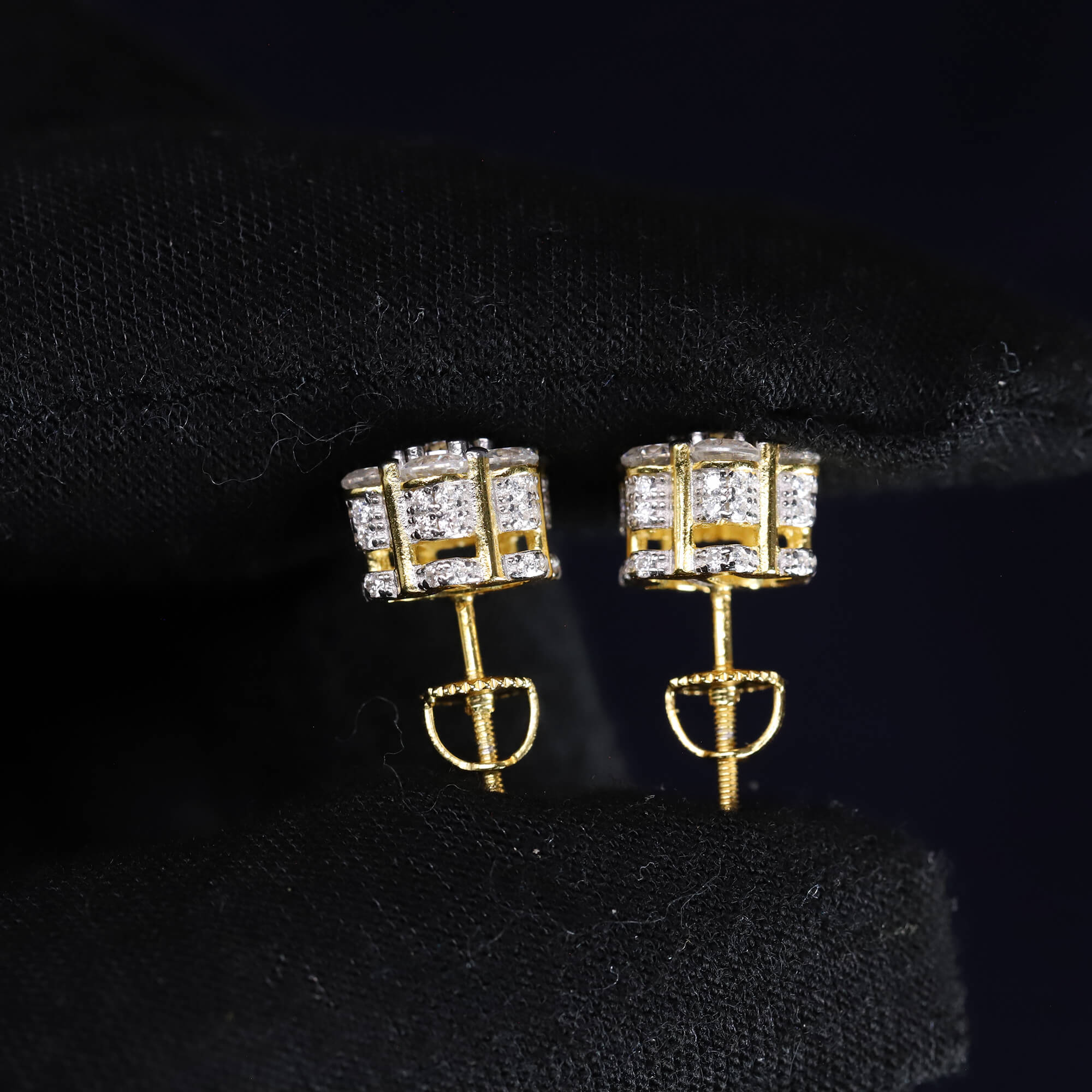 9.5mm Moissanite Floral Earrings in Premium Sterling Silver