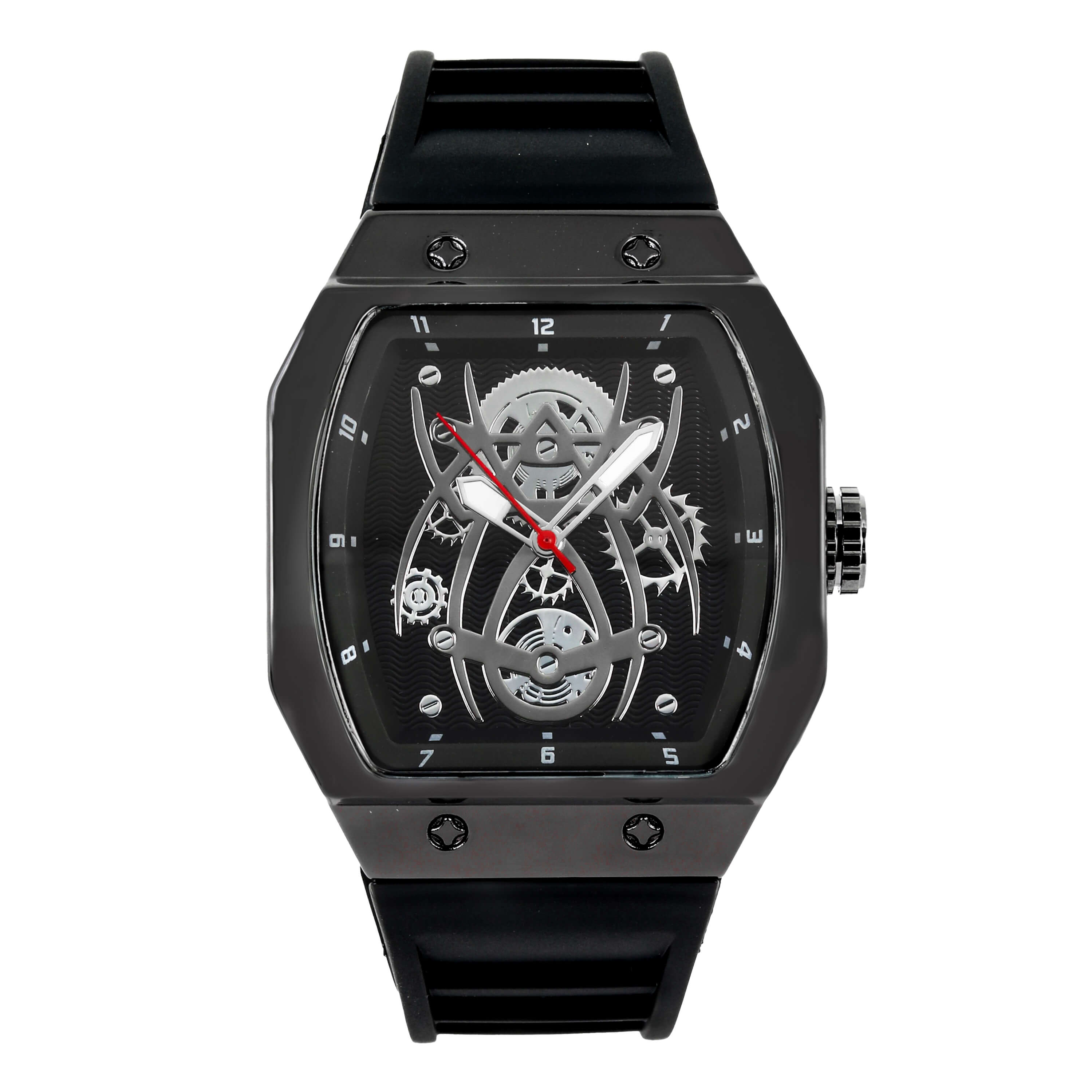 Men's 41mm Tonneau Watch - Skeleton Dial