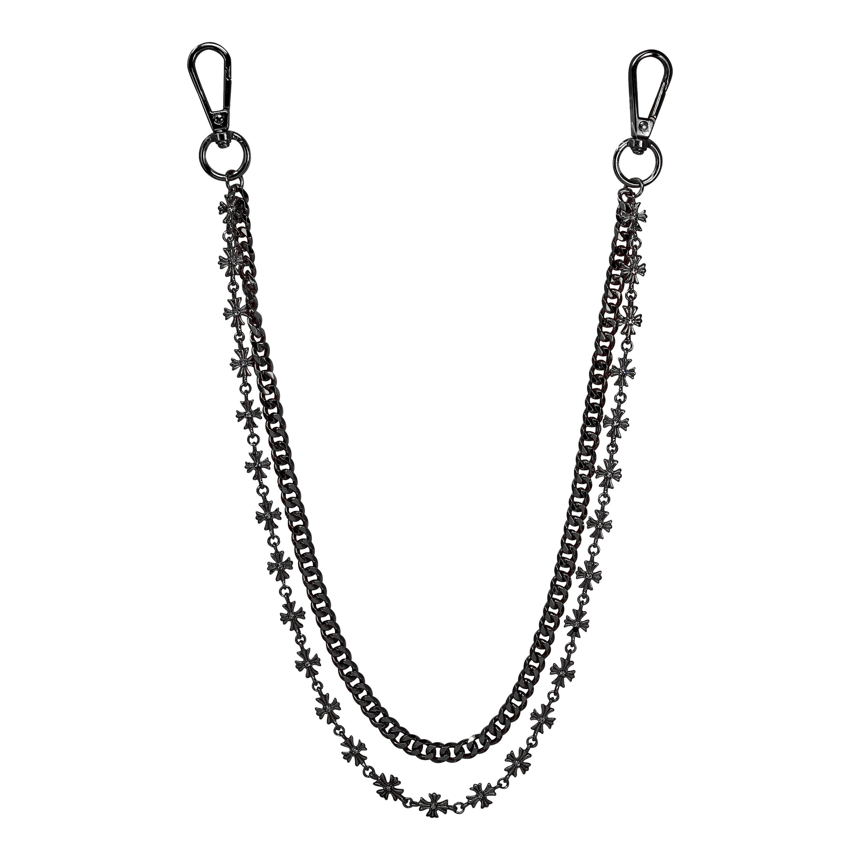 Cuban and Cross Double Layer Pant Chain