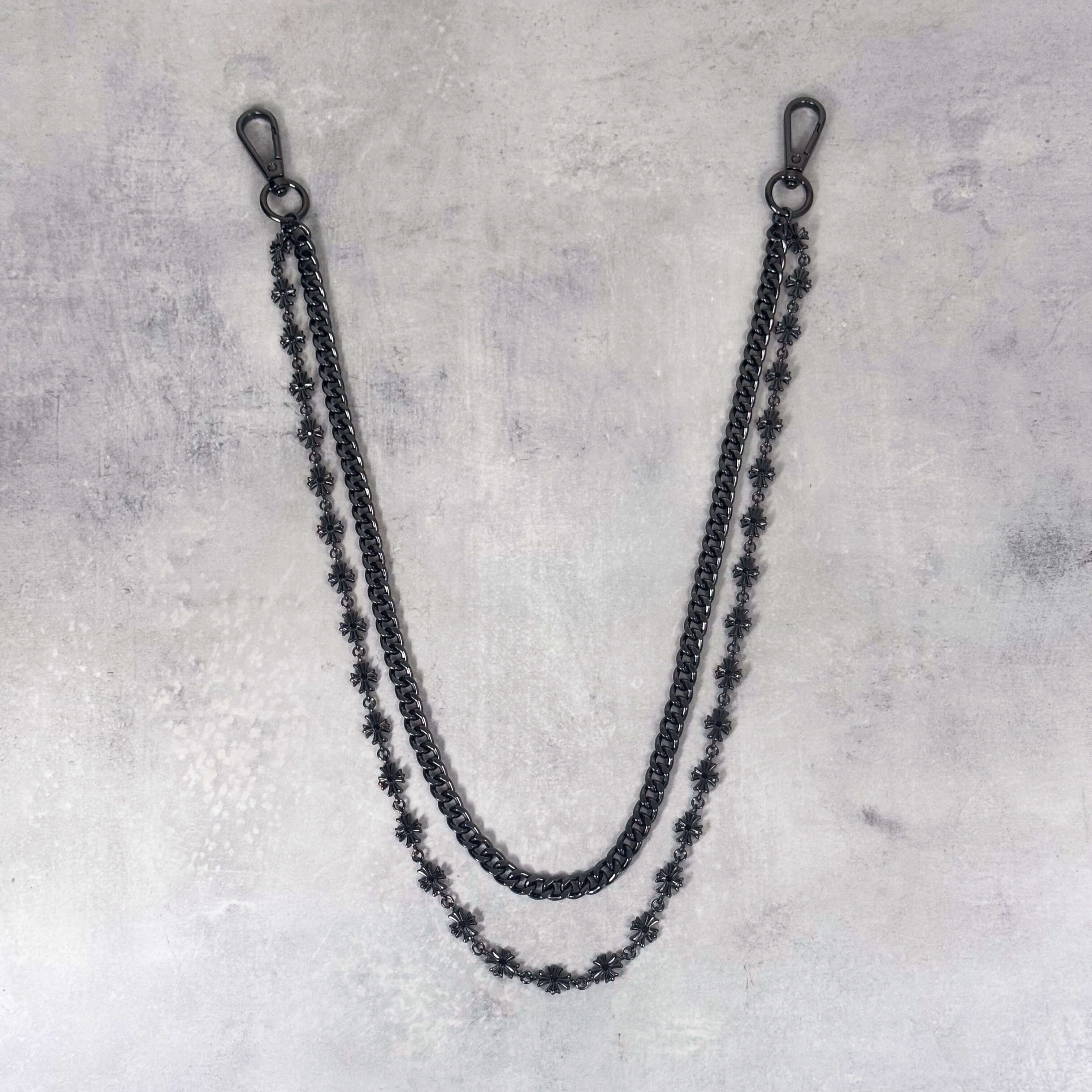 Cuban and Cross Double Layer Pant Chain