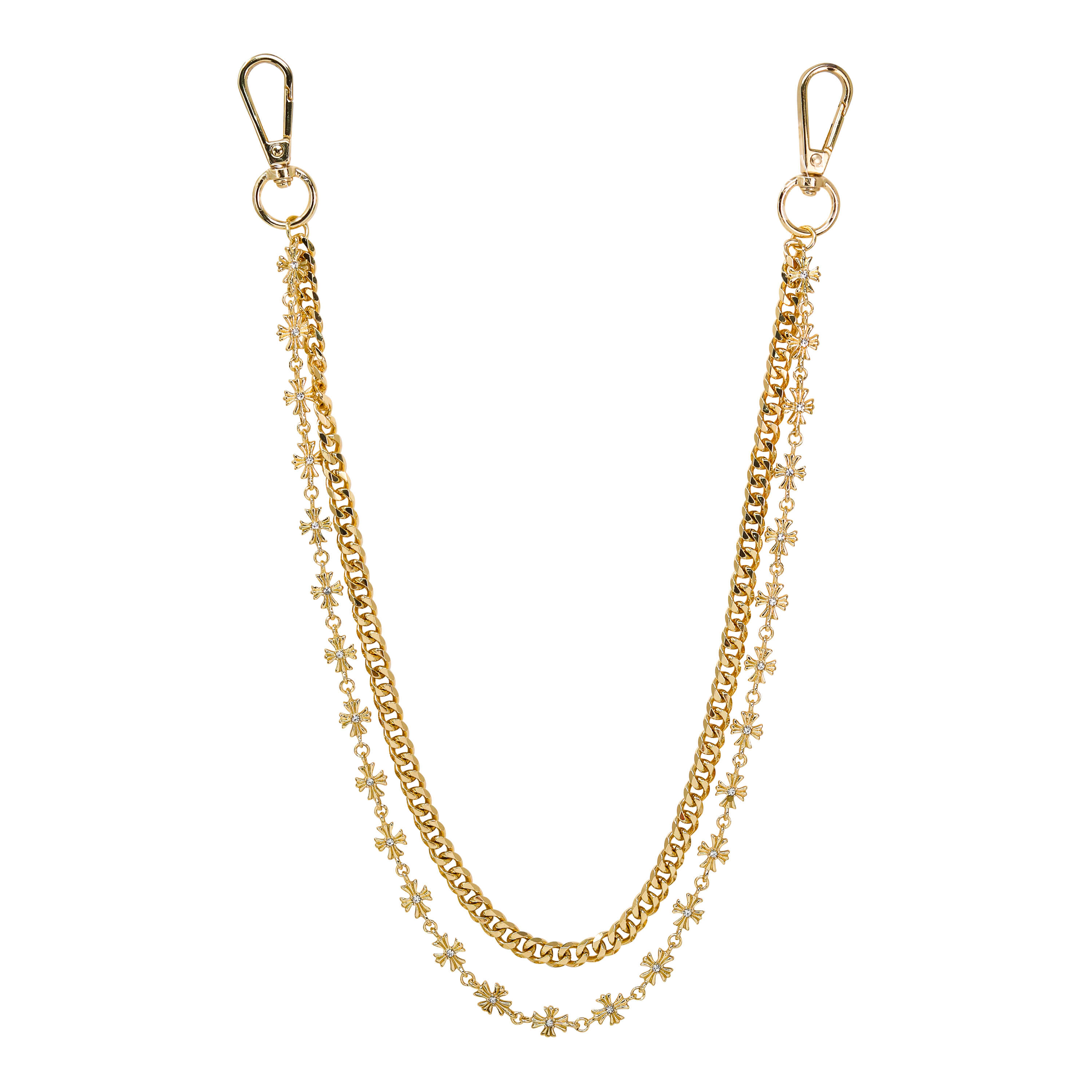 Cuban and Cross Double Layer Pant Chain