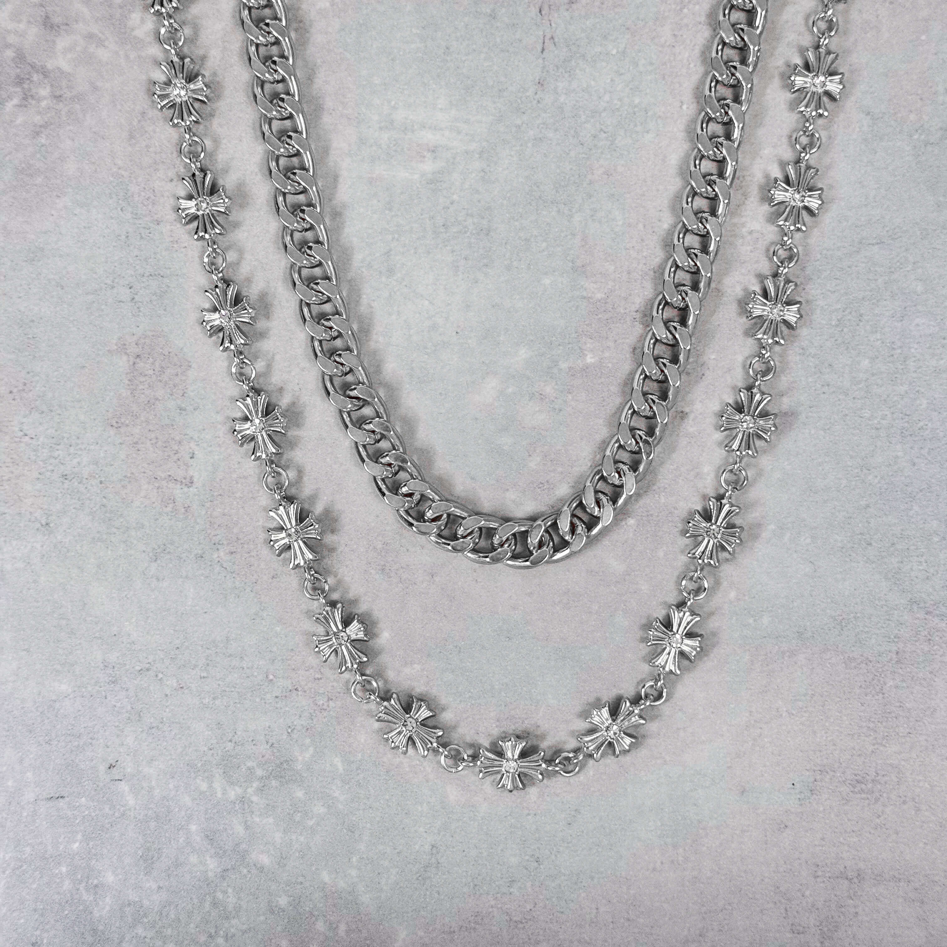 Cuban and Cross Double Layer Pant Chain