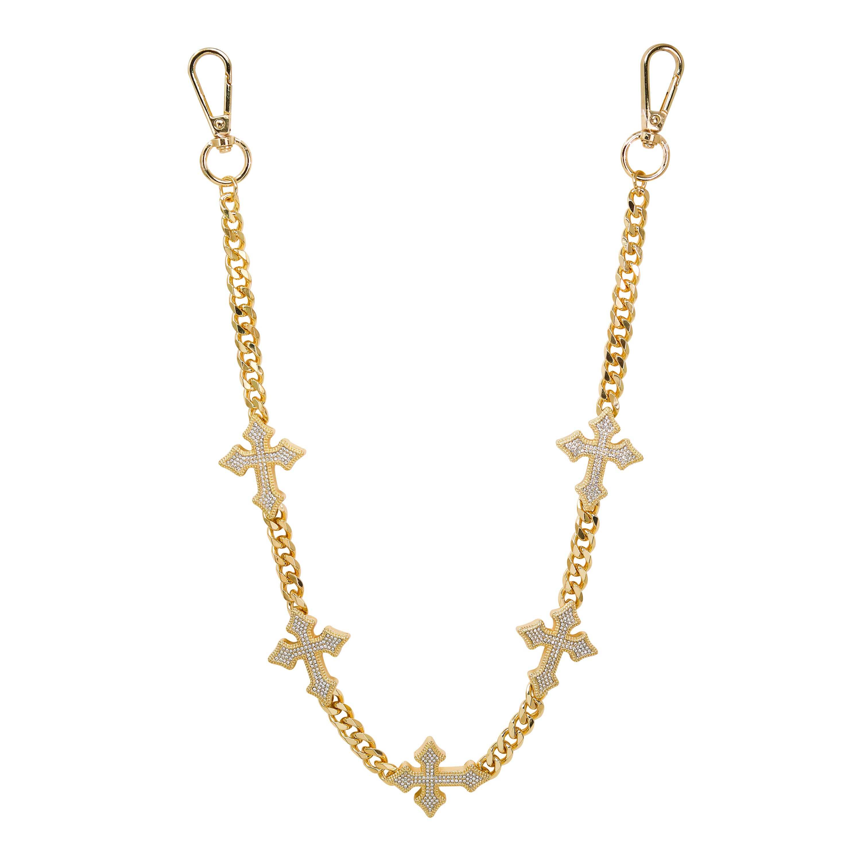 Iced Out Cross Cuban Pant Chain