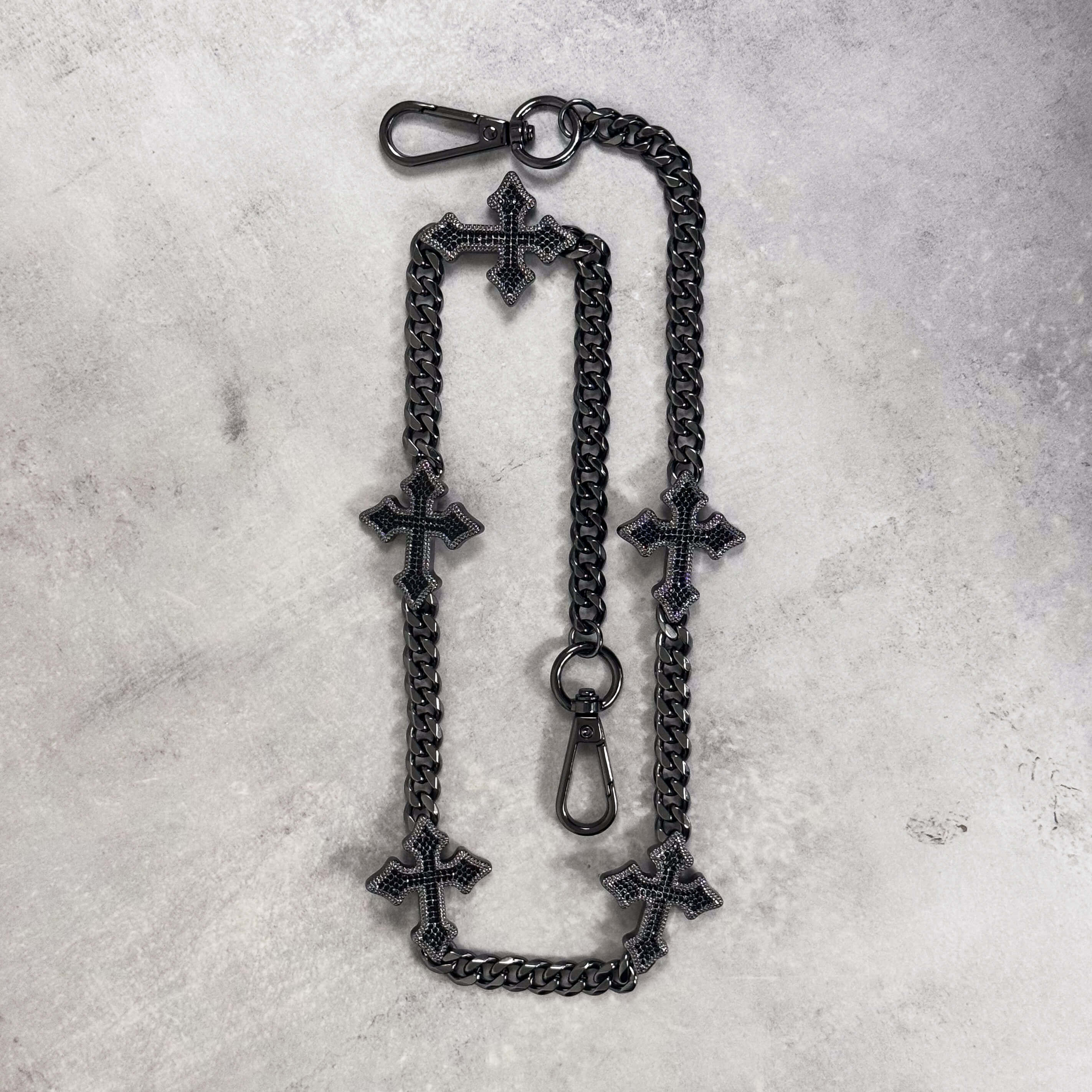 Iced Out Cross Cuban Pant Chain