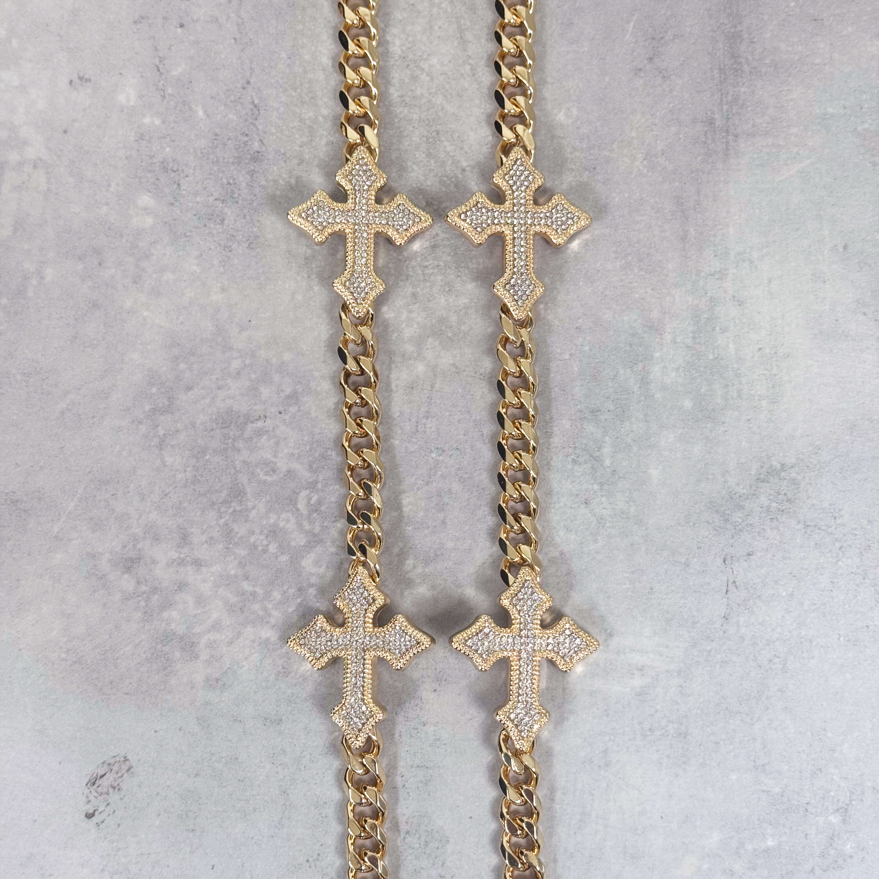 Iced Out Cross Cuban Pant Chain