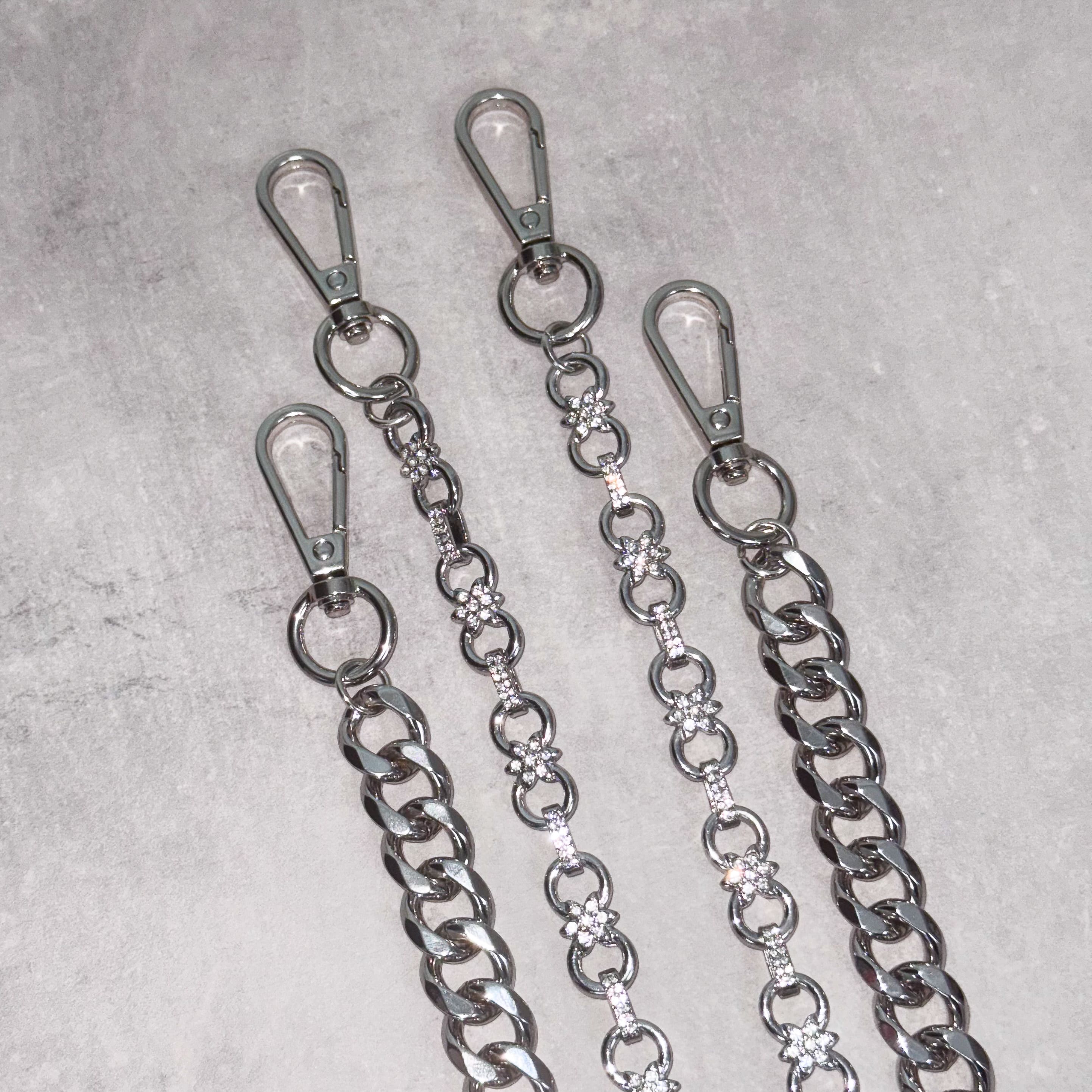 Flower Infinity & Solid Cuban Link Pant Chain – 2-Piece Set