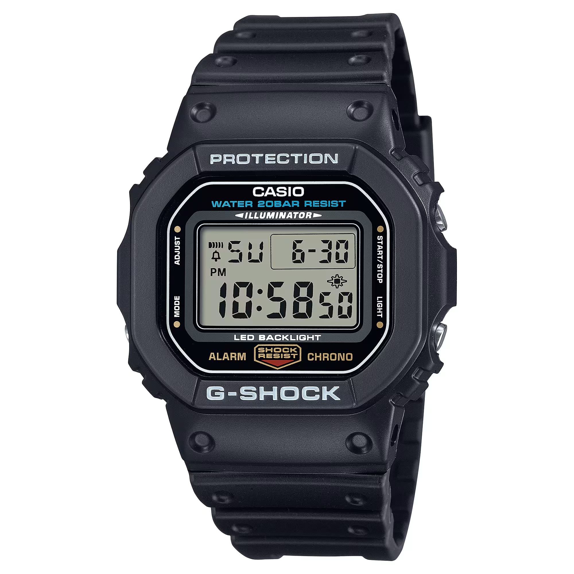 Men's 49mm Casio G-SHOCK Digital Watch - Resin Band, Super Illuminator LED Backlight