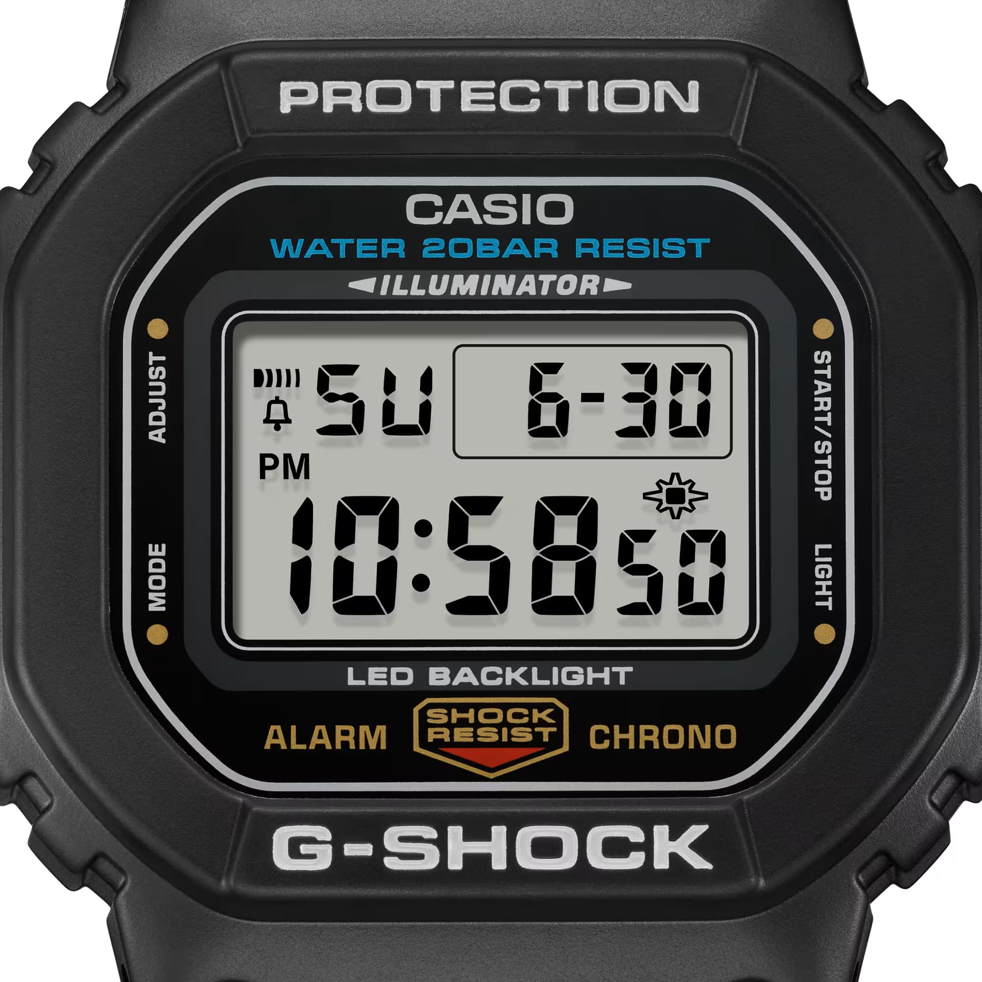 Men's 49mm Casio G-SHOCK Digital Watch - Resin Band, Super Illuminator LED Backlight