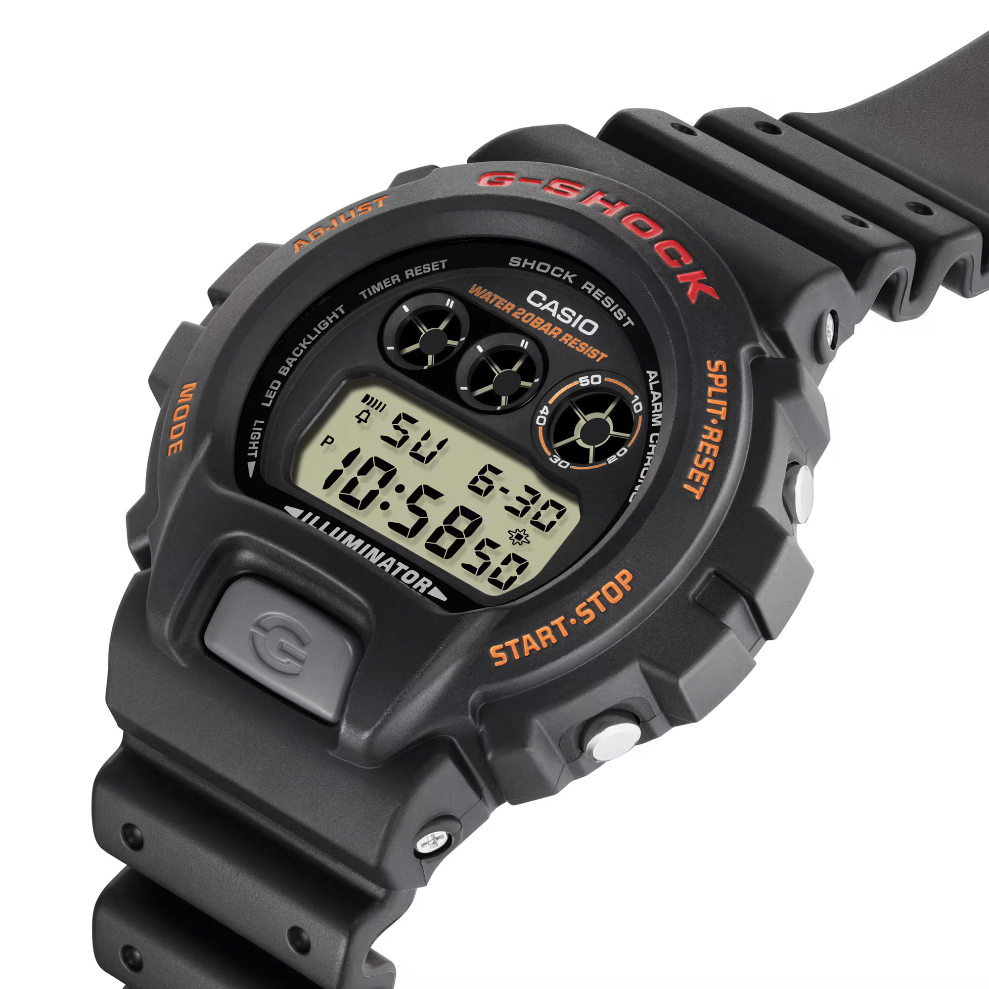 Men's 53mm Casio G-SHOCK Digital Watch - Resin Band, Flash Alert Function