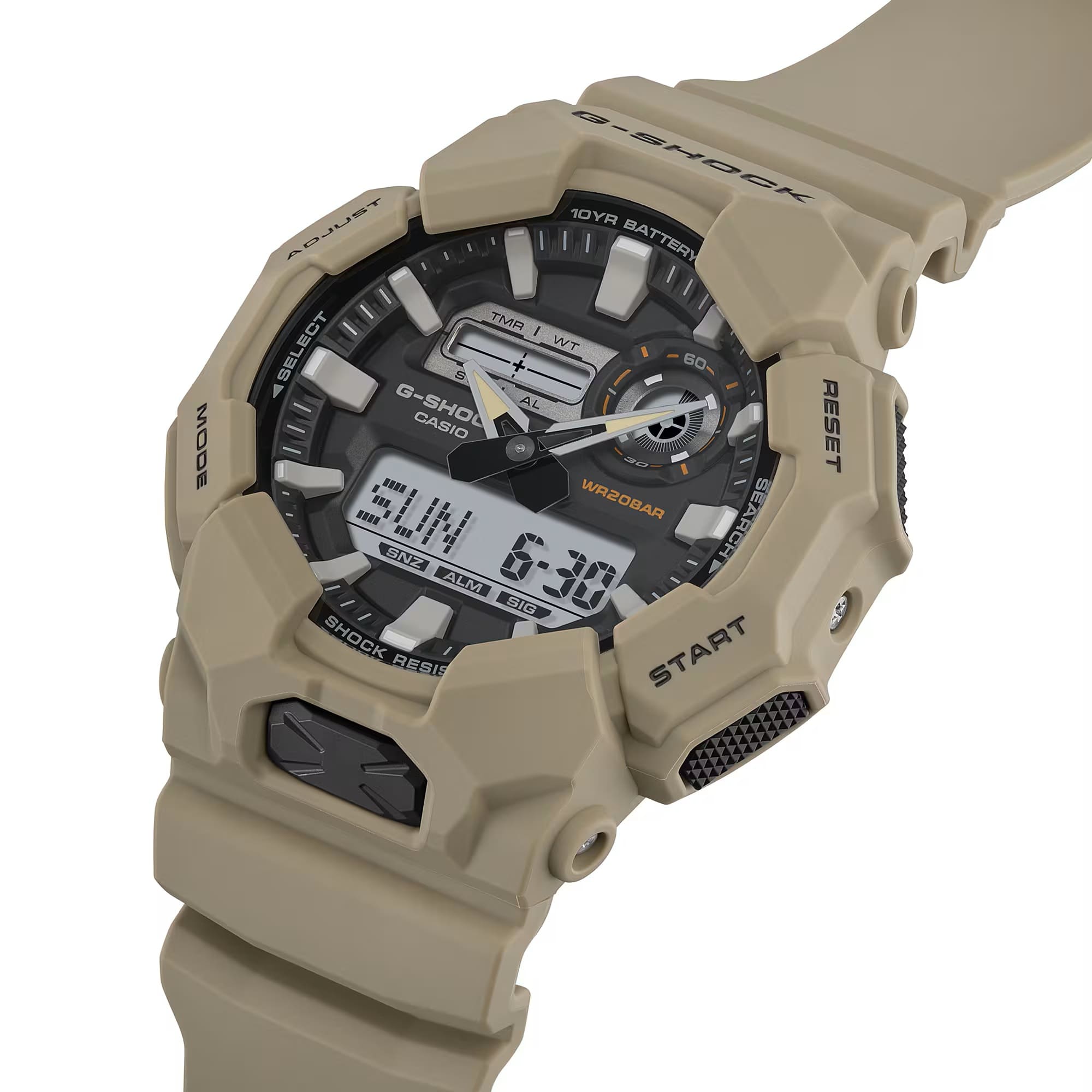 Men's 55mm Casio G-SHOCK Analog-Digital Watch - Resin Band, Carbon Core Guard Structure