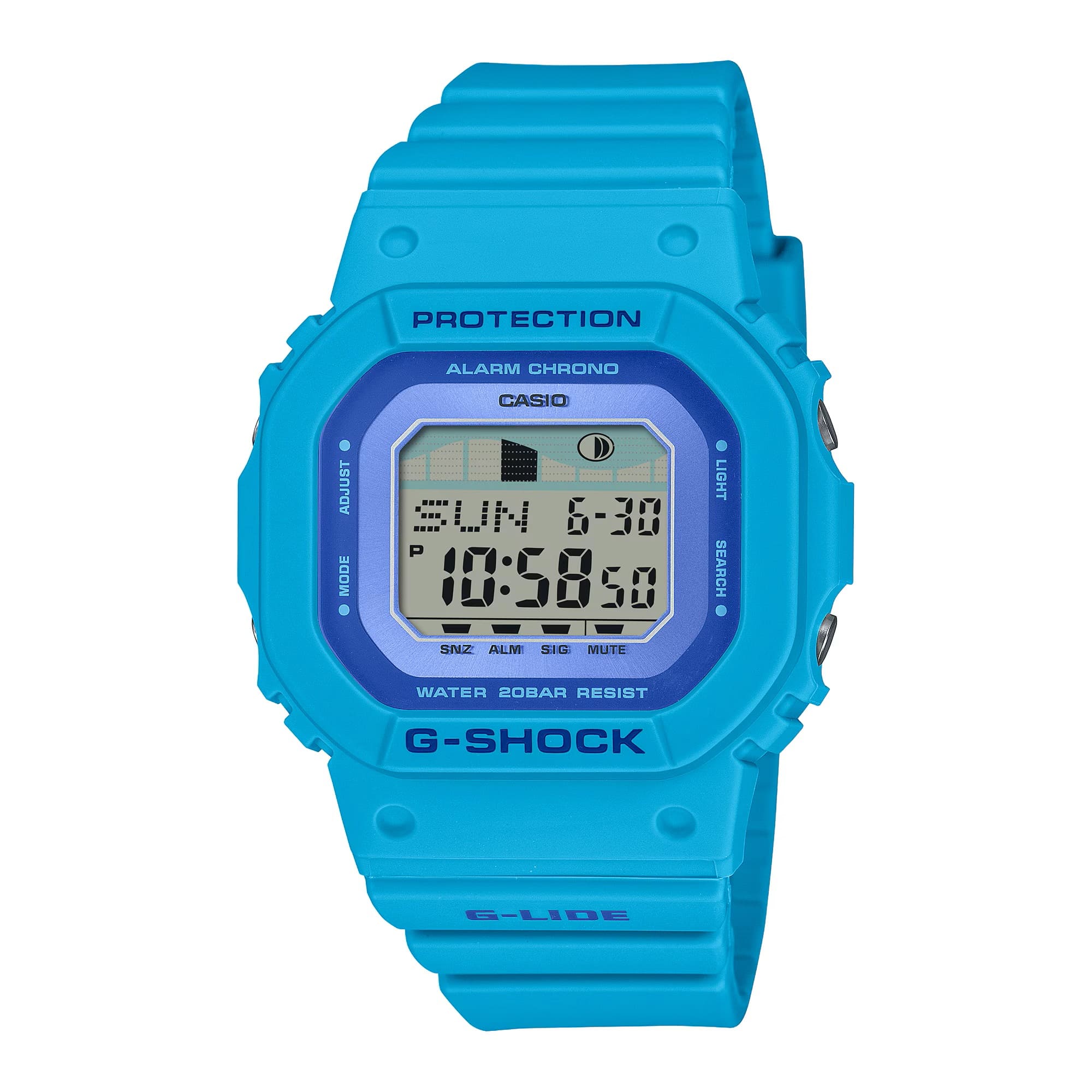 Women's 46mm Casio G-SHOCK G-LIDE Digital Watch - Resin Band, Tide Graph Display