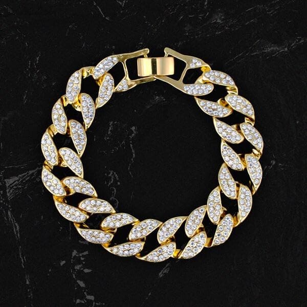 Men's 15mm Iced Out Cuban Link Bracelet
