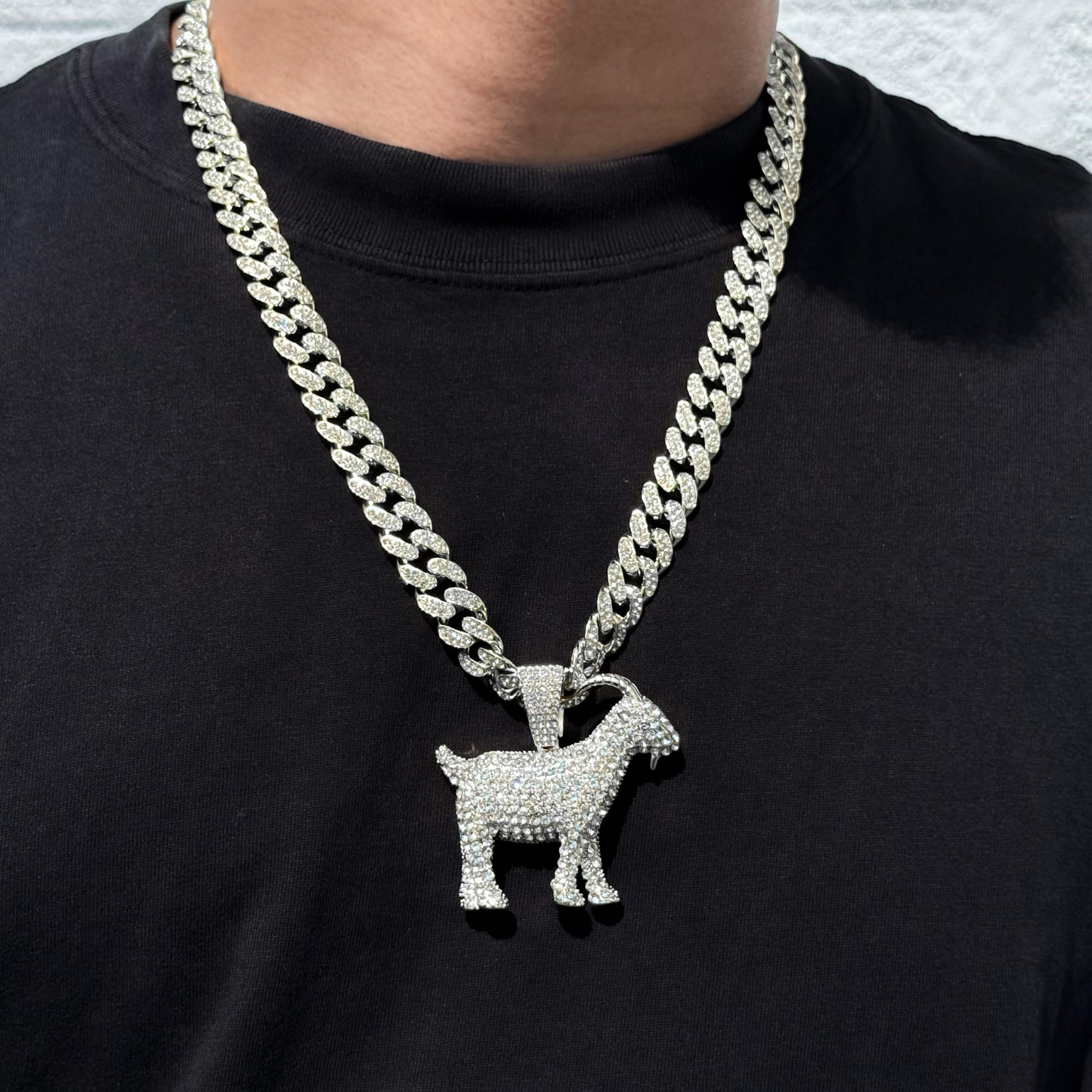 Large Iced Out Basketball Pendant with 12mm Cuban Chain
