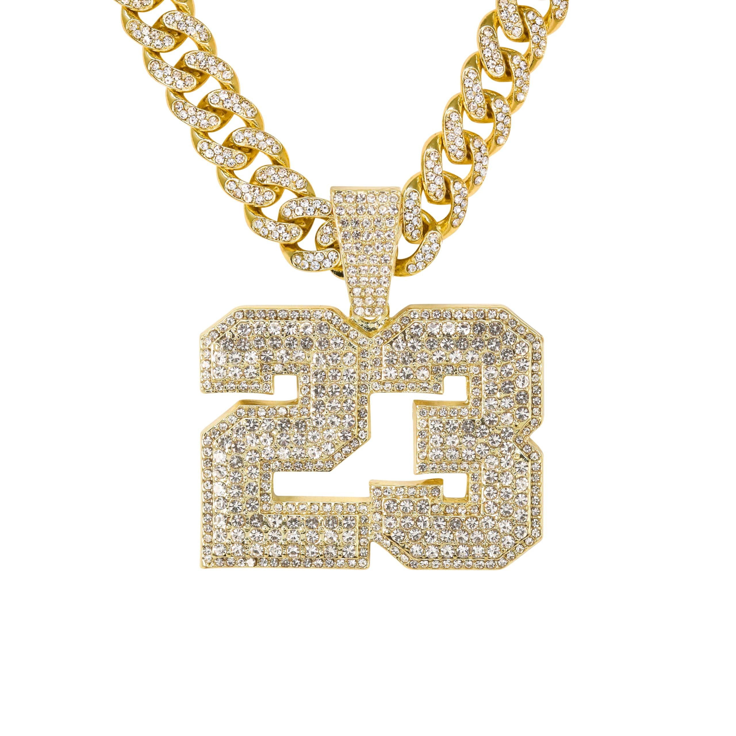 Large Iced Out Basketball Pendant with 12mm Cuban Chain