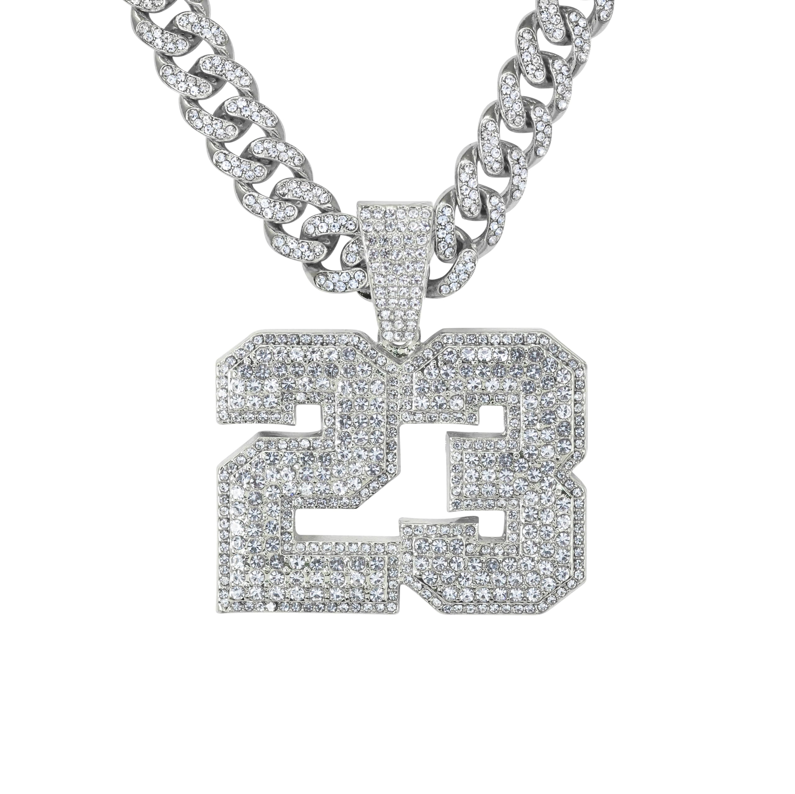 Large Iced Out Basketball Pendant with 12mm Cuban Chain