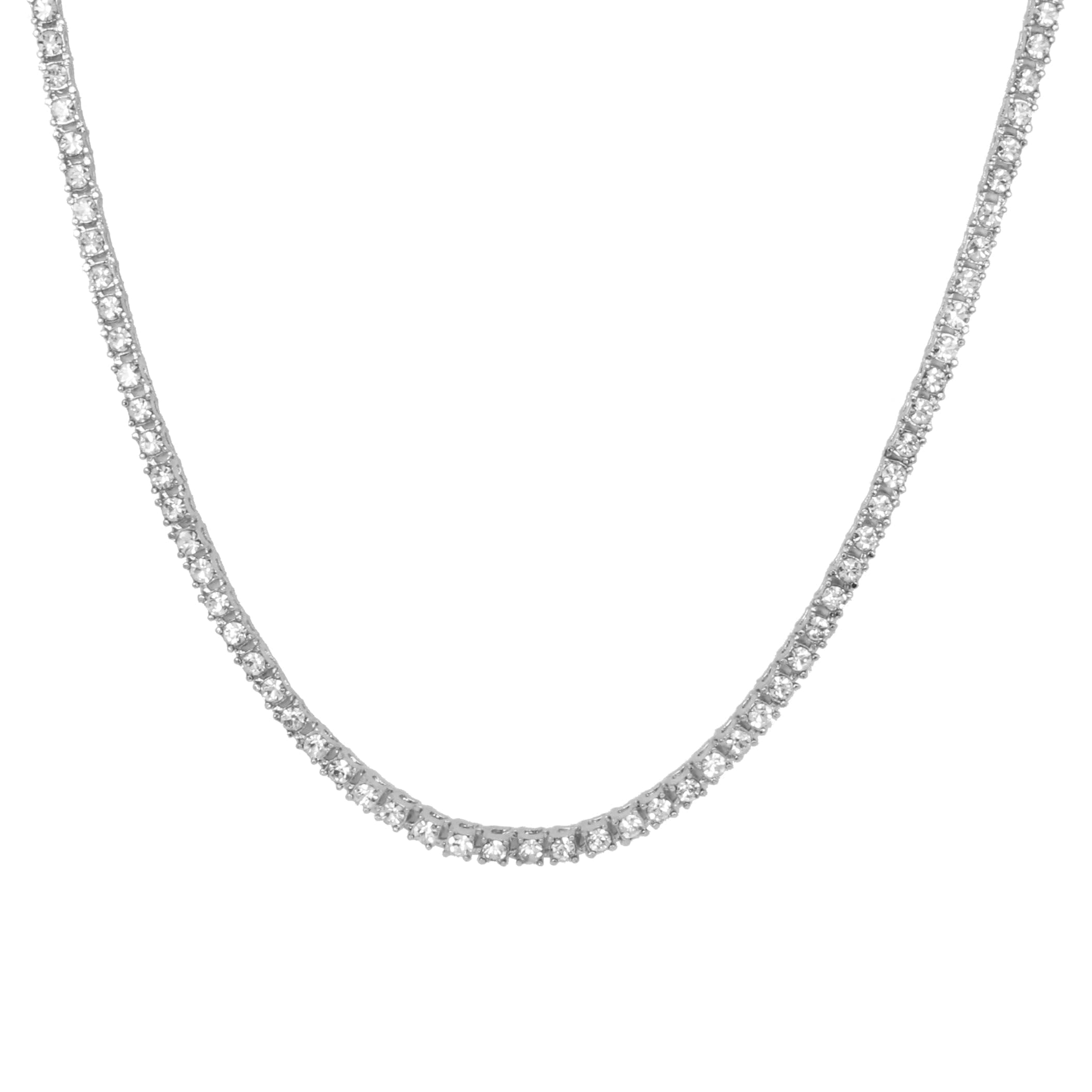 Large Iced Out Pendant with 3mm Tennis Chain