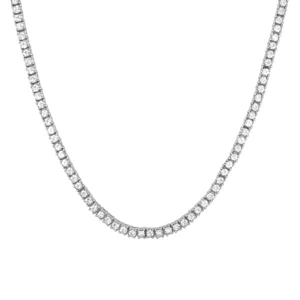 Large Iced Out Pendant with 3mm Tennis Chain
