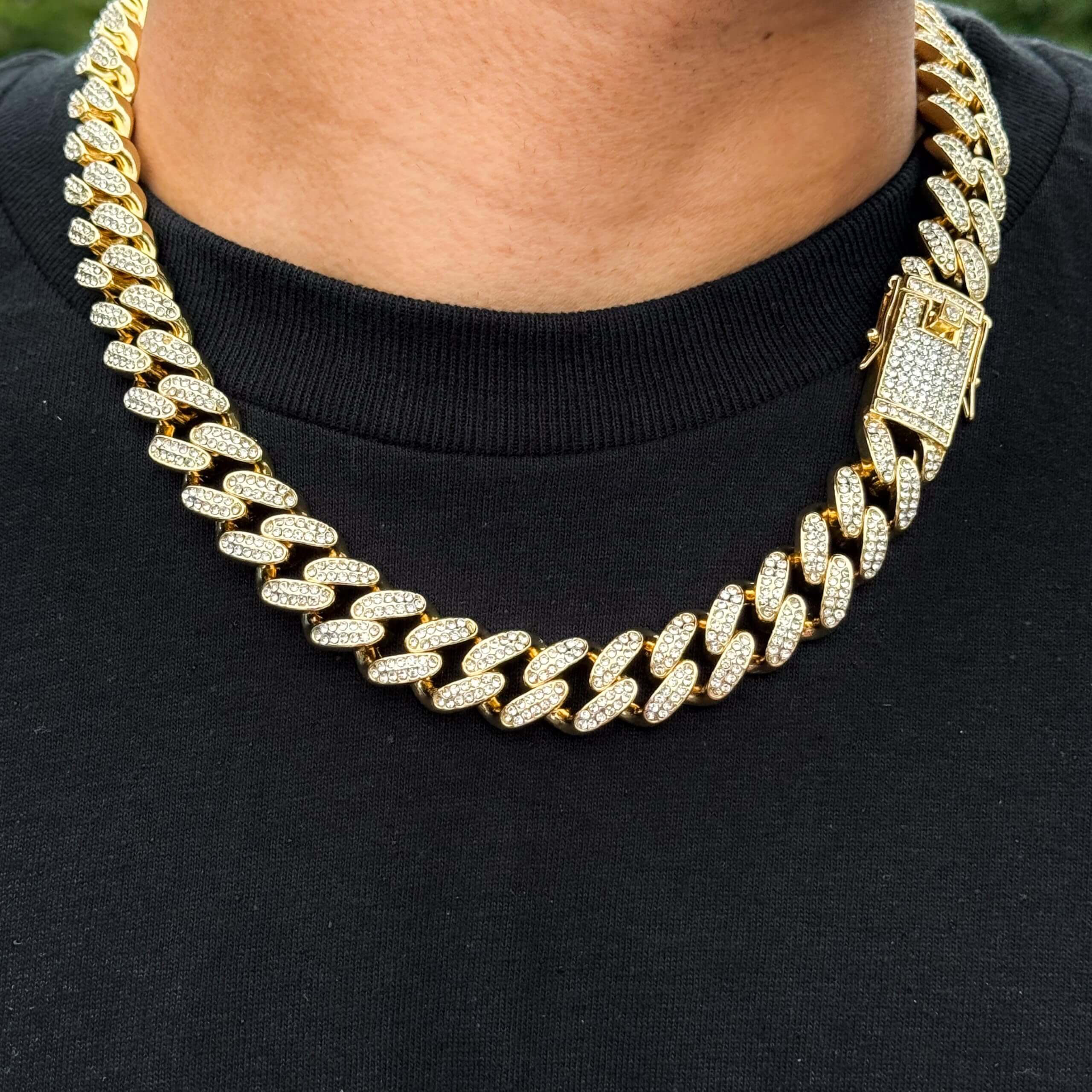 15mm Fully Iced Out Cuban Chain