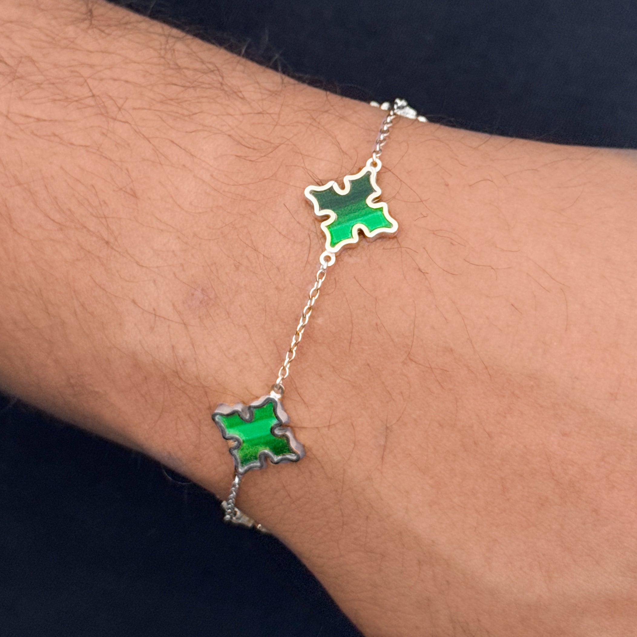 Men's 15mm Silver Multi Cross Link Bracelet in Premium Stainless Steel - Water, Heat & Sweat-Proof