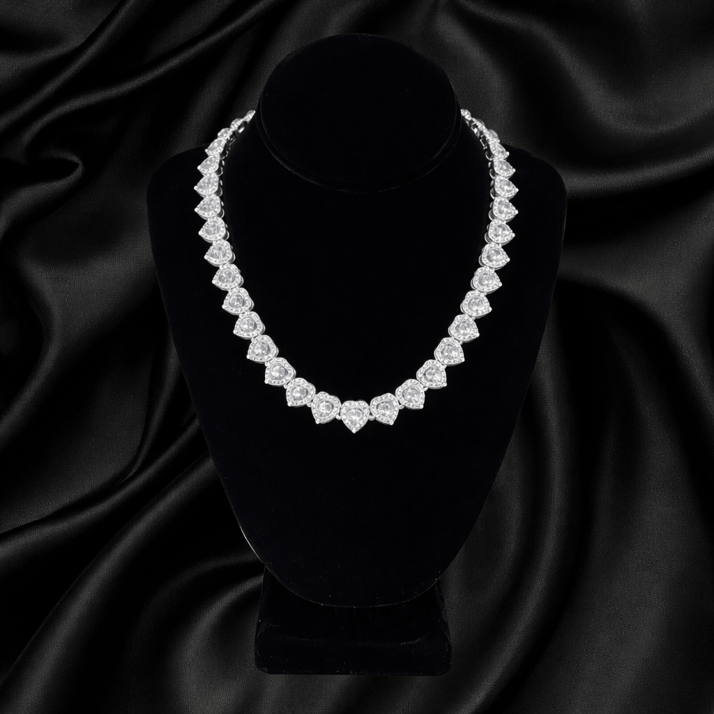 10mm Heart Cluster Chain - 20 inches