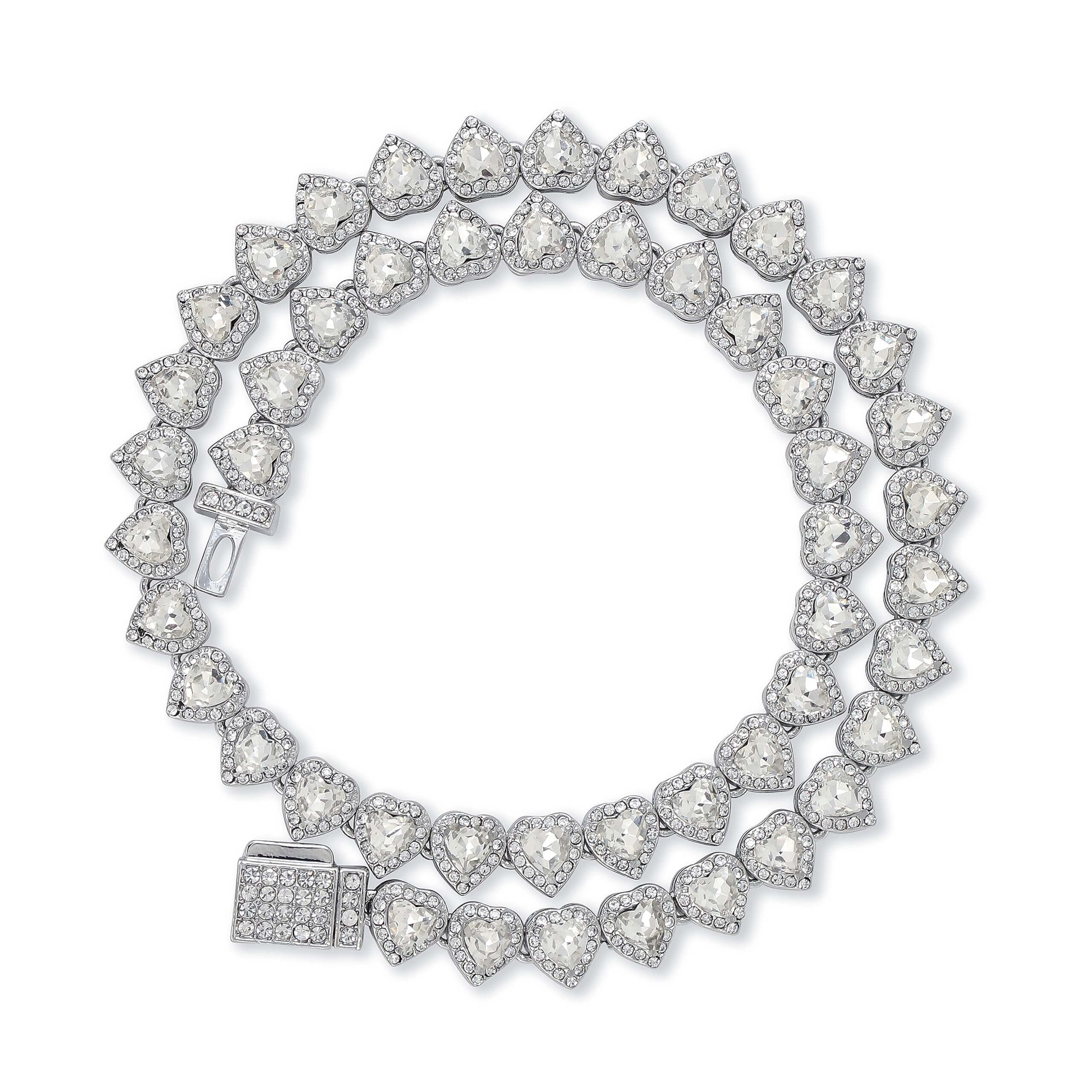 10mm Heart Cluster Chain - 20 inches