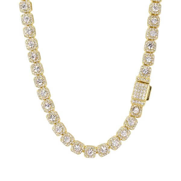 8mm Iced Out Cluster Chain