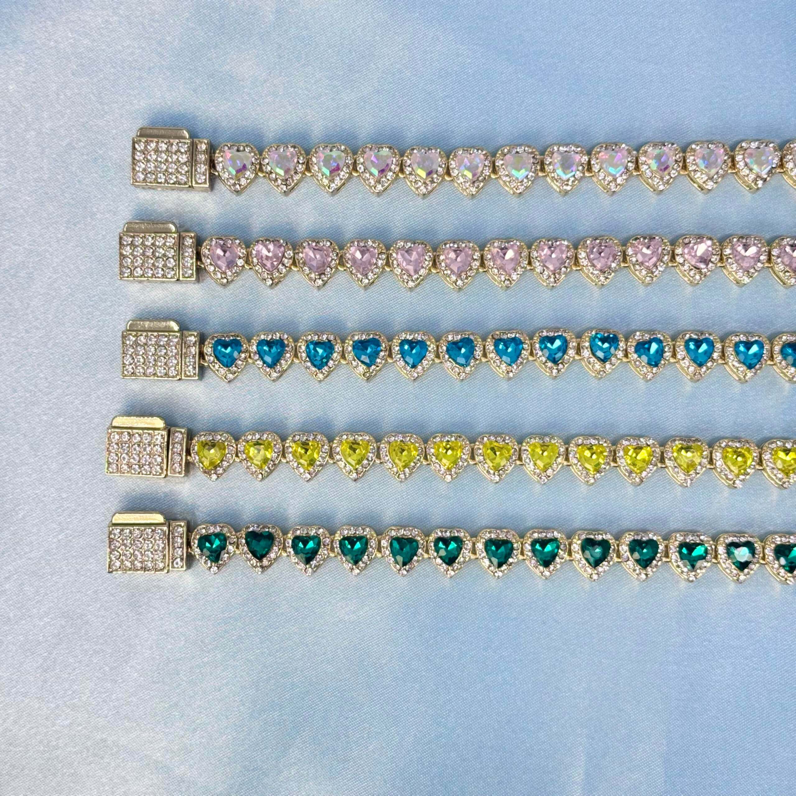10mm Heart Cluster Chain - 18 inches