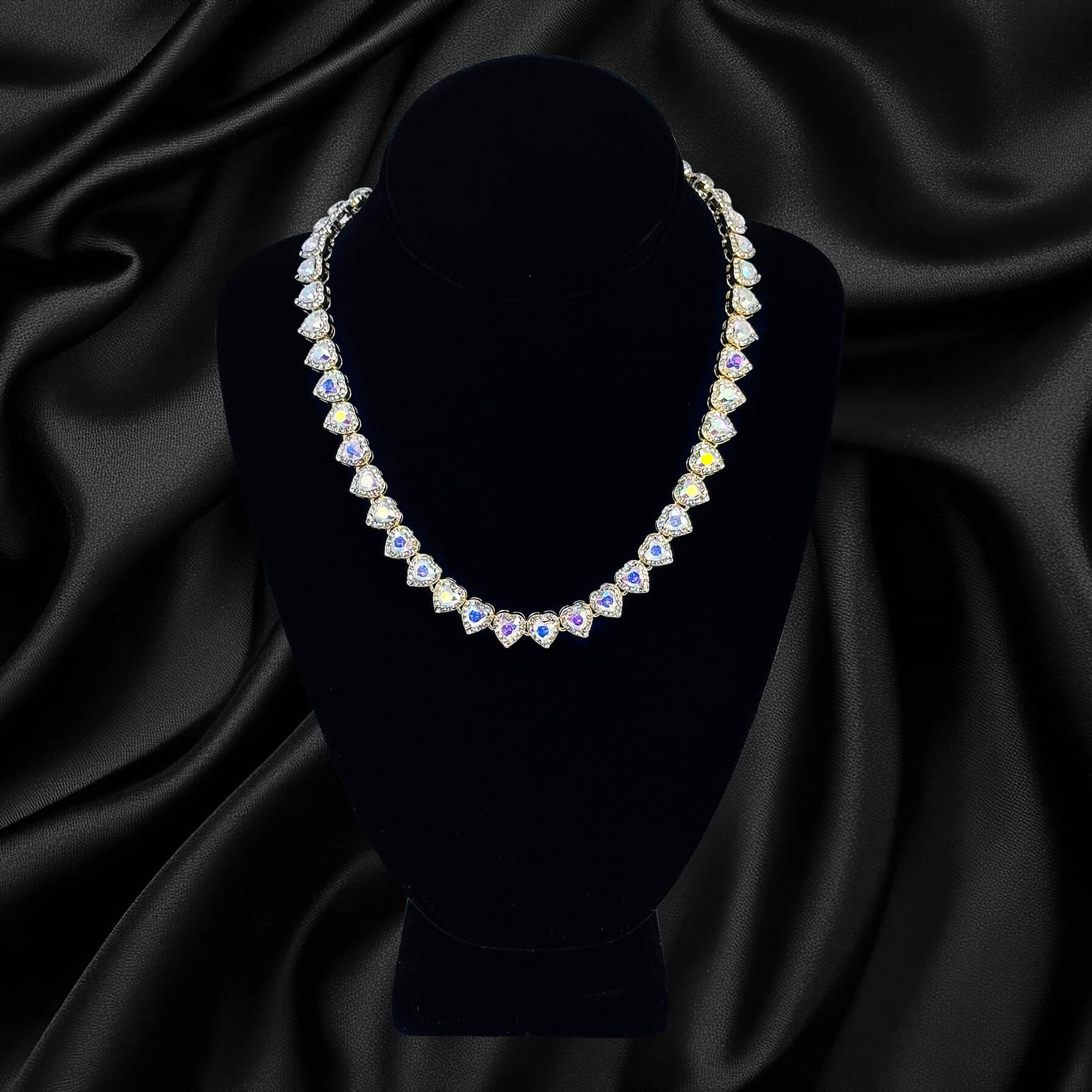 10mm Heart Cluster Chain - 18 inches