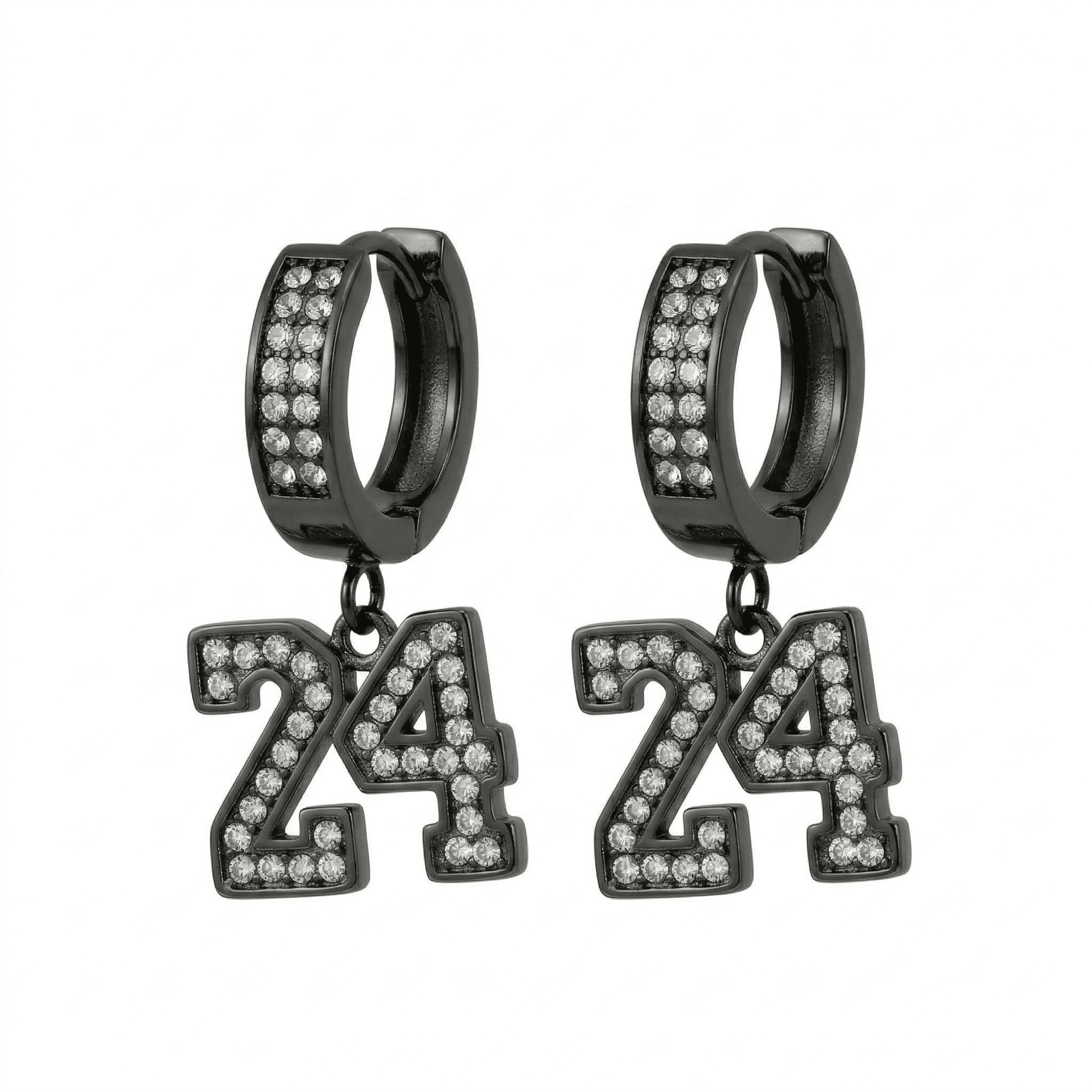 Stainless Steel Hanging Huggie Earrings - Sports Design