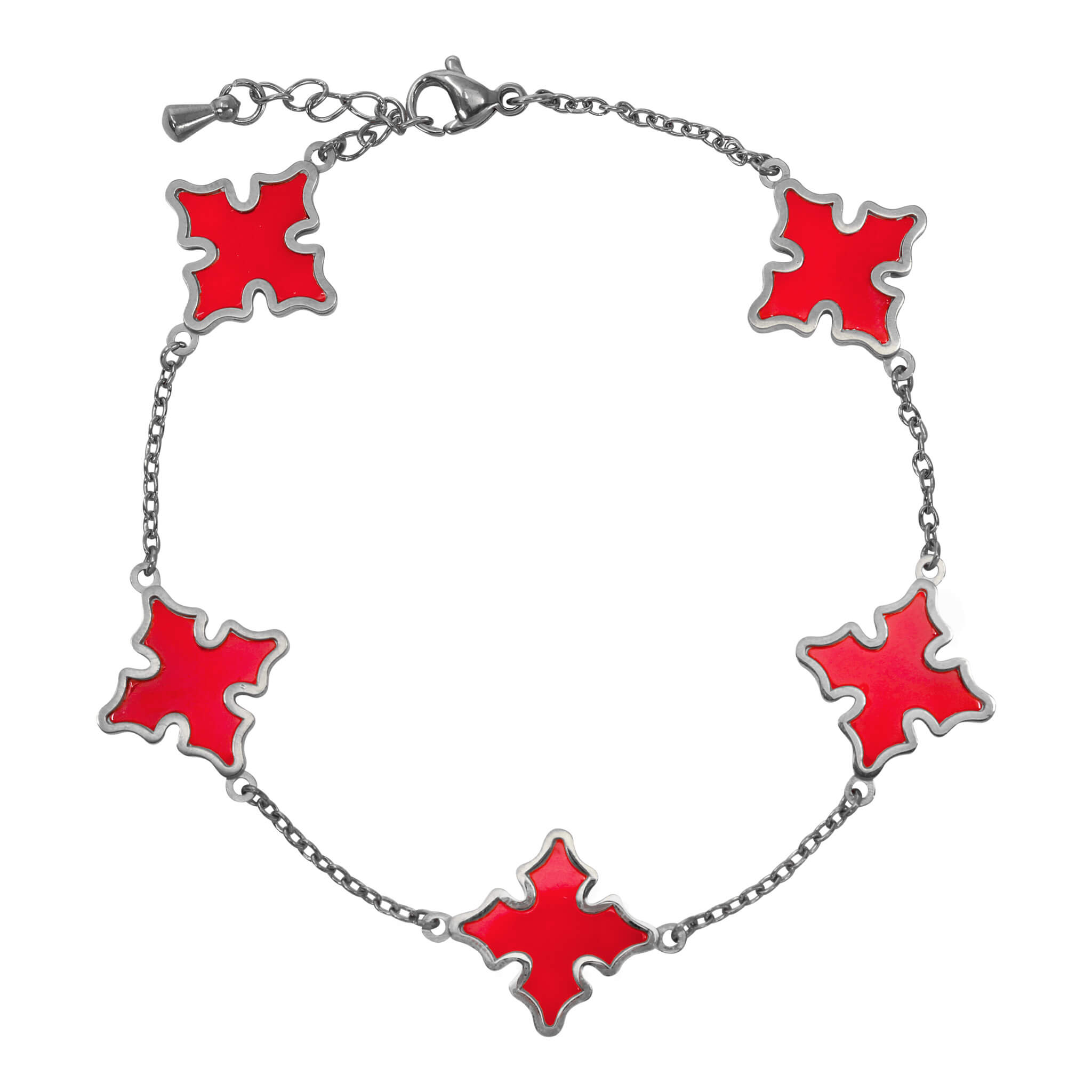 Men's 15mm Silver Multi Cross Link Bracelet in Premium Stainless Steel - Water, Heat & Sweat-Proof