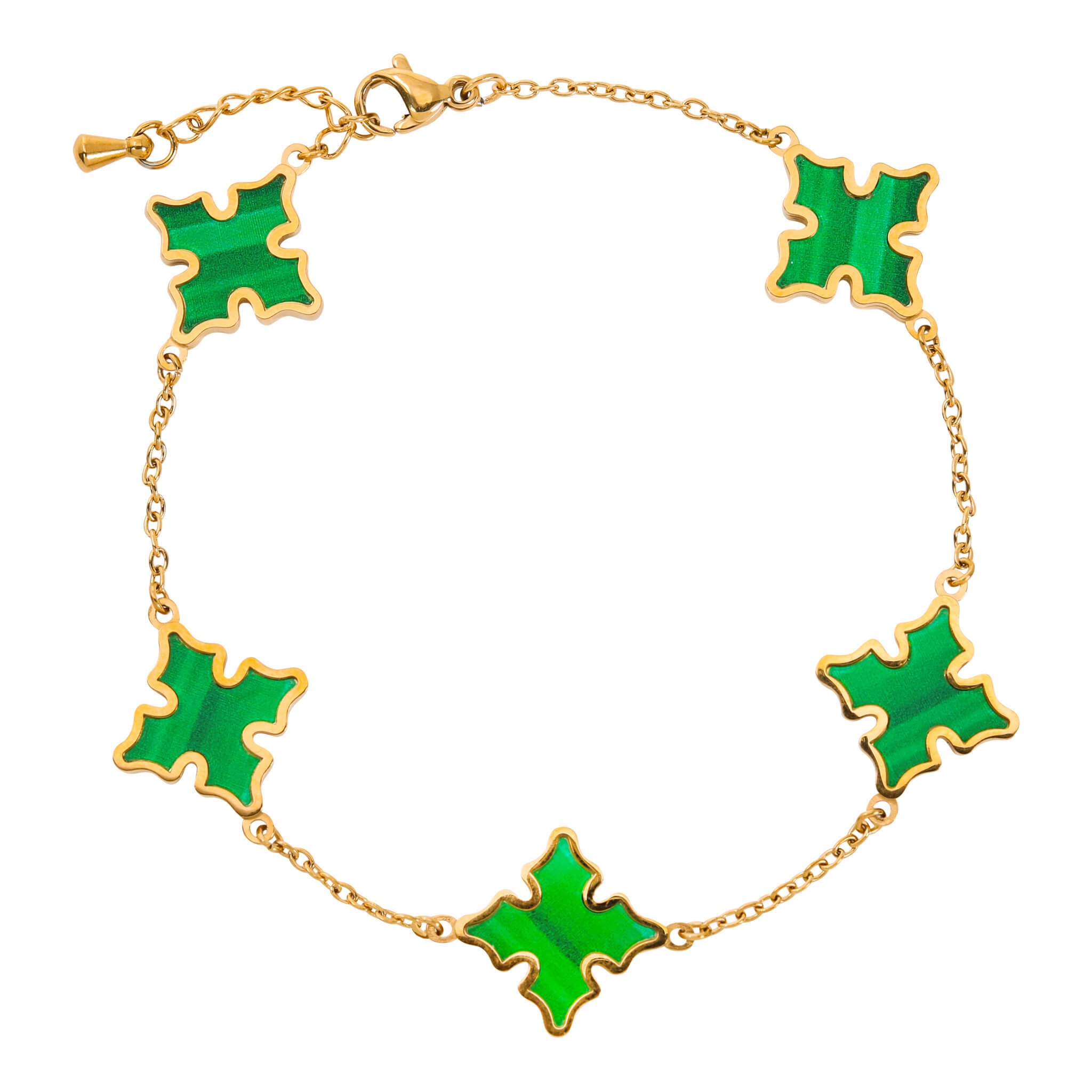 Men's 15mm Gold Multi-Cross Bracelet in Premium Stainless Steel – Double-Sided Design, Water, Heat & Sweat Proof