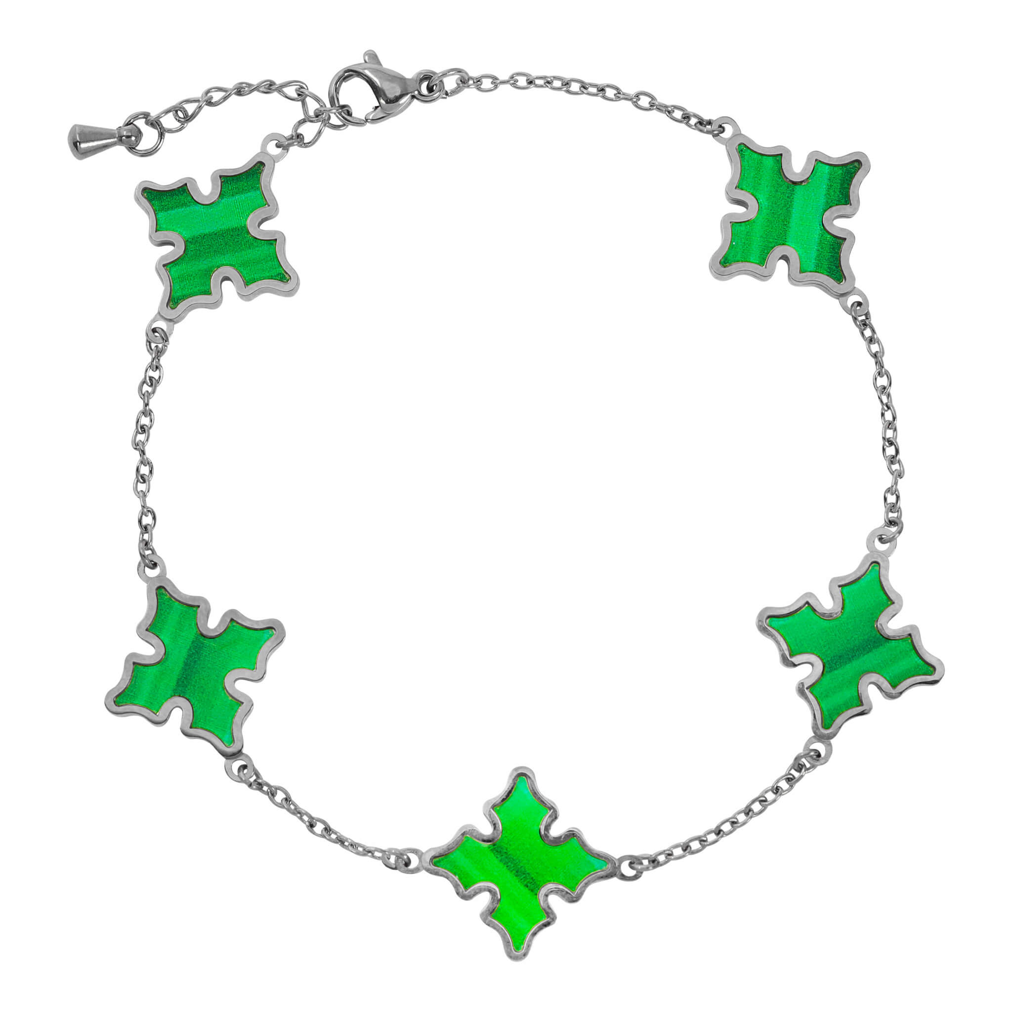 Men's 15mm Silver Multi Cross Link Bracelet in Premium Stainless Steel - Water, Heat & Sweat-Proof