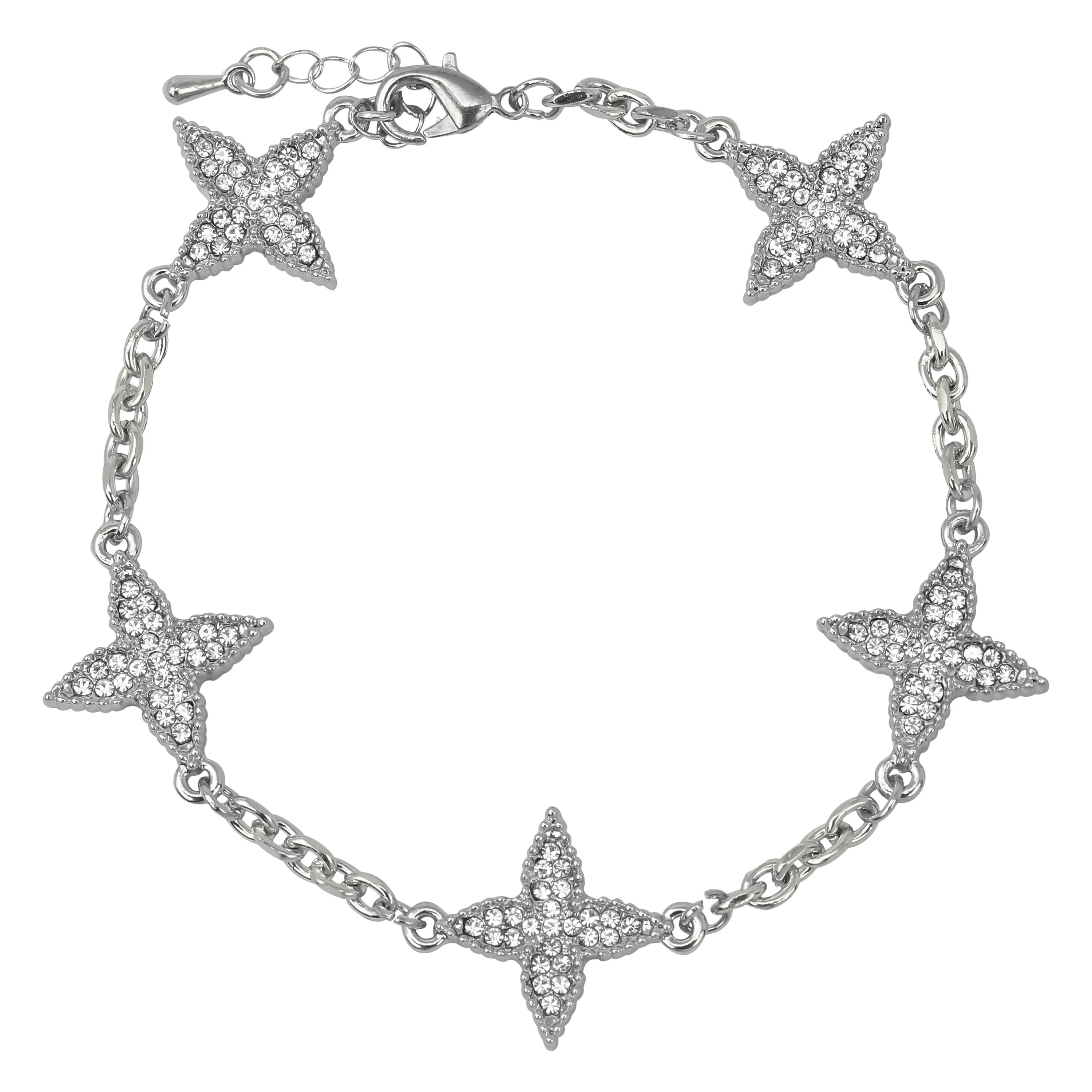 Ladies 18mm Louis inspired Multi Charm Iced Out Bracelet