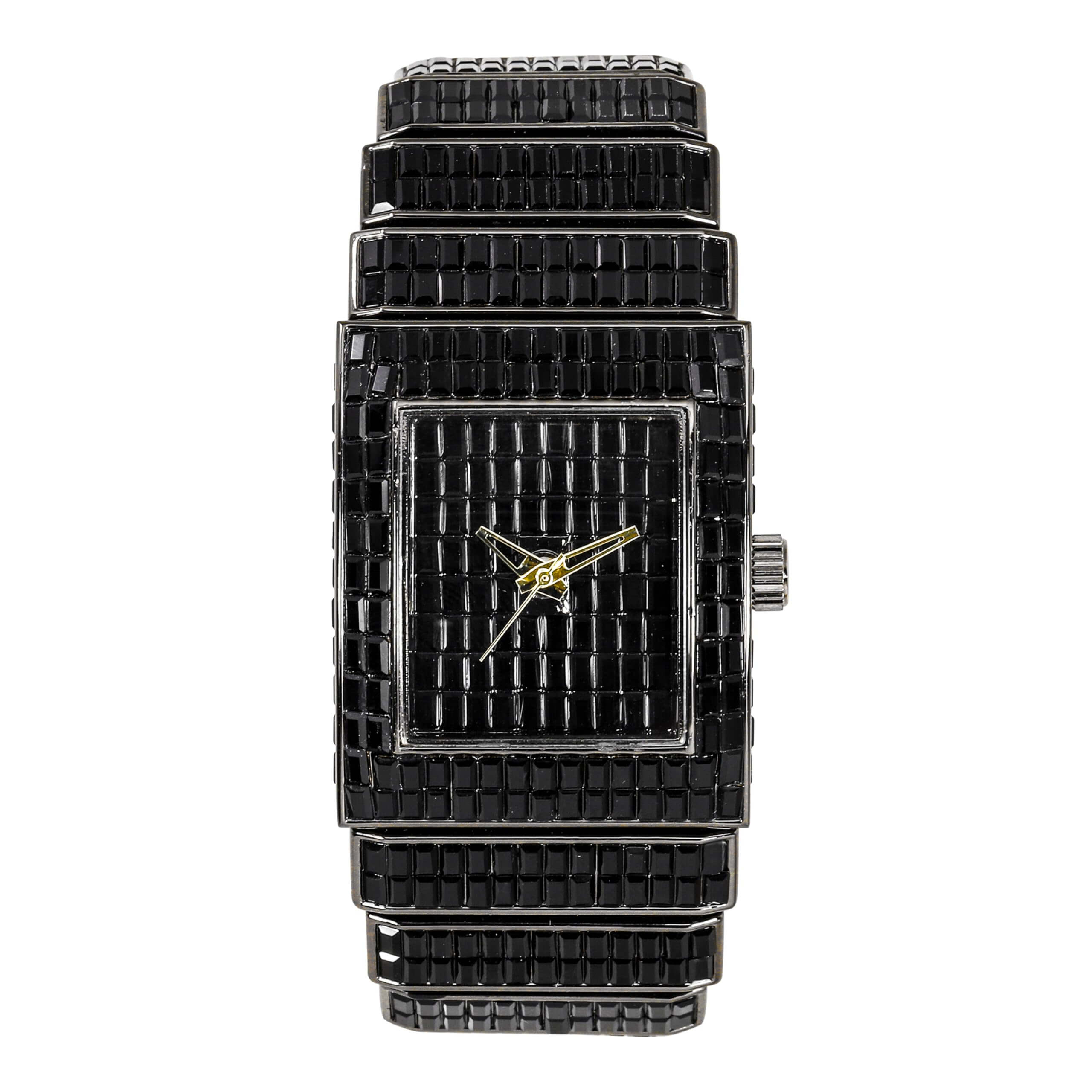 Women's Fully Iced Out Diamond Watch 30mm - Iced Baguette Dial and Band - Square Timepiece, Quartz Movement