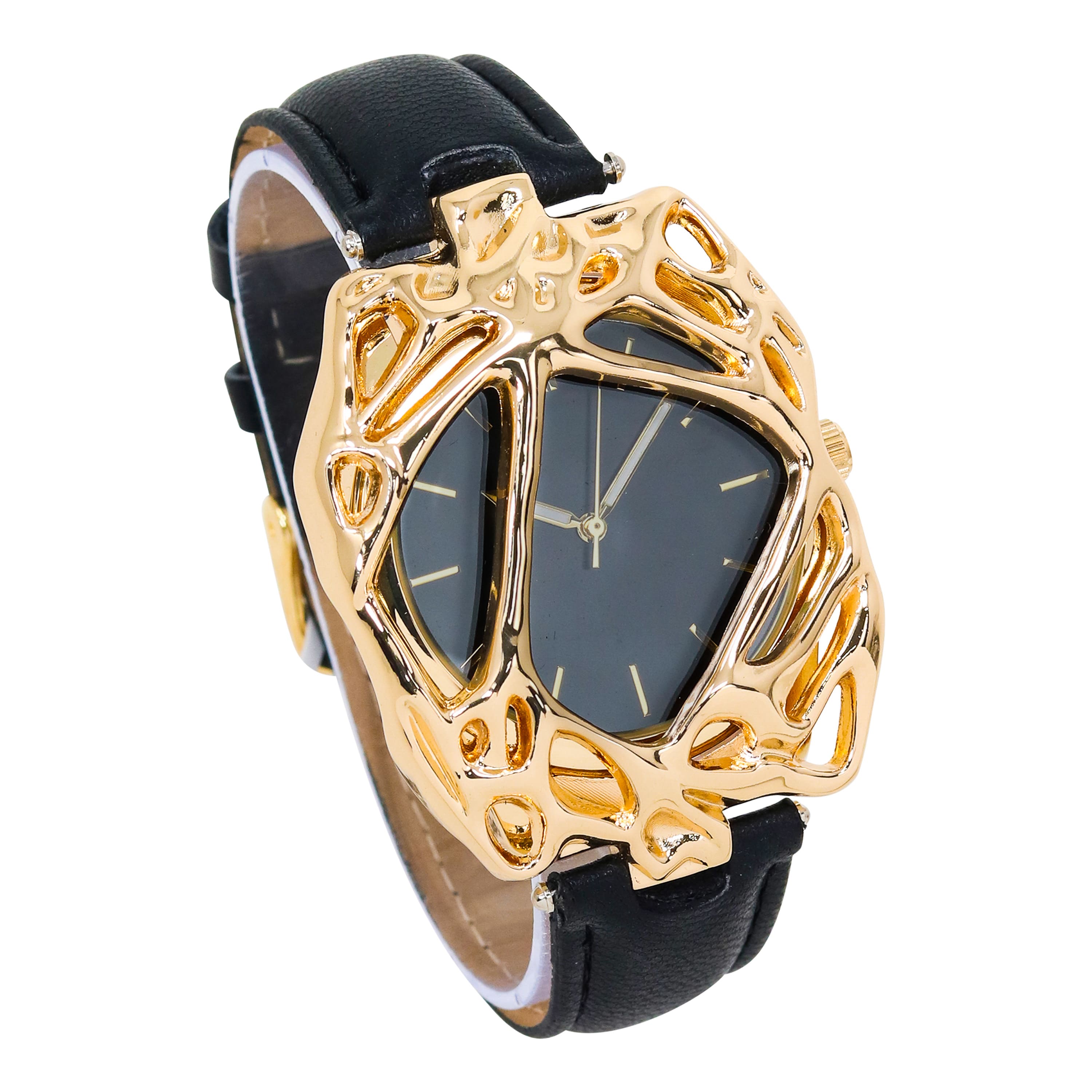 Men’s 40mm Spider Web Watch - Leather Band, Quartz Movement