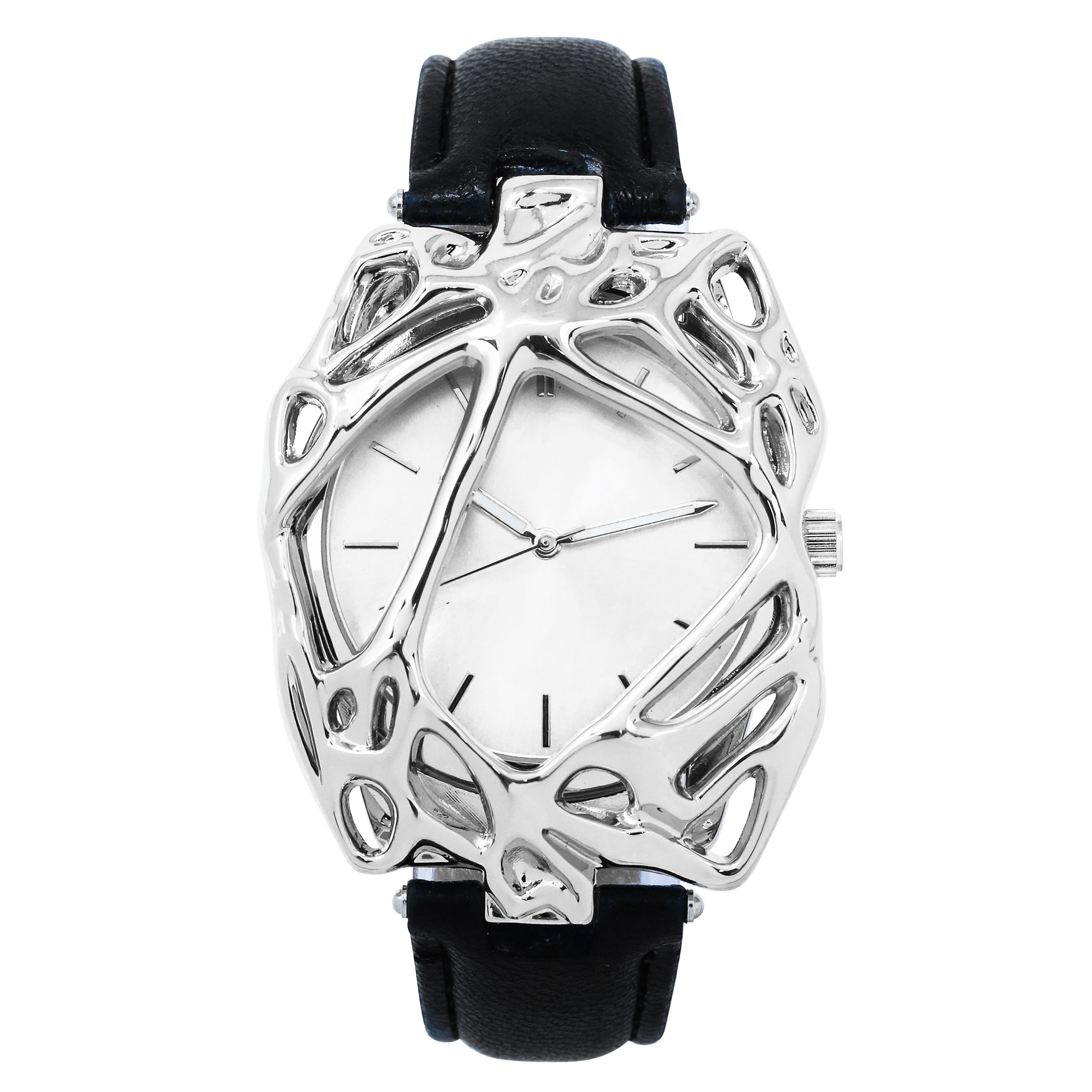 Men’s 40mm Spider Web Watch - Leather Band, Quartz Movement