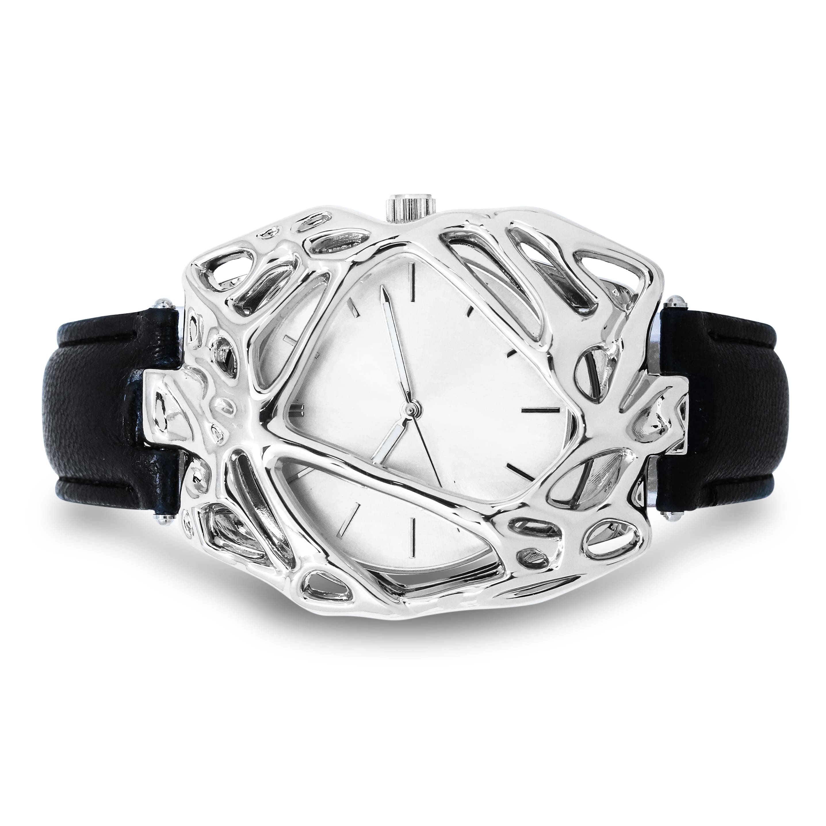 Men’s 40mm Spider Web Watch - Leather Band, Quartz Movement