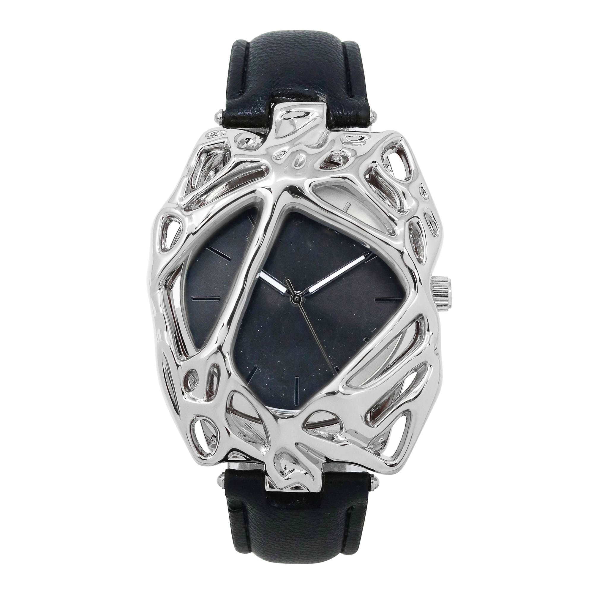 Men’s 40mm Spider Web Watch - Leather Band, Quartz Movement